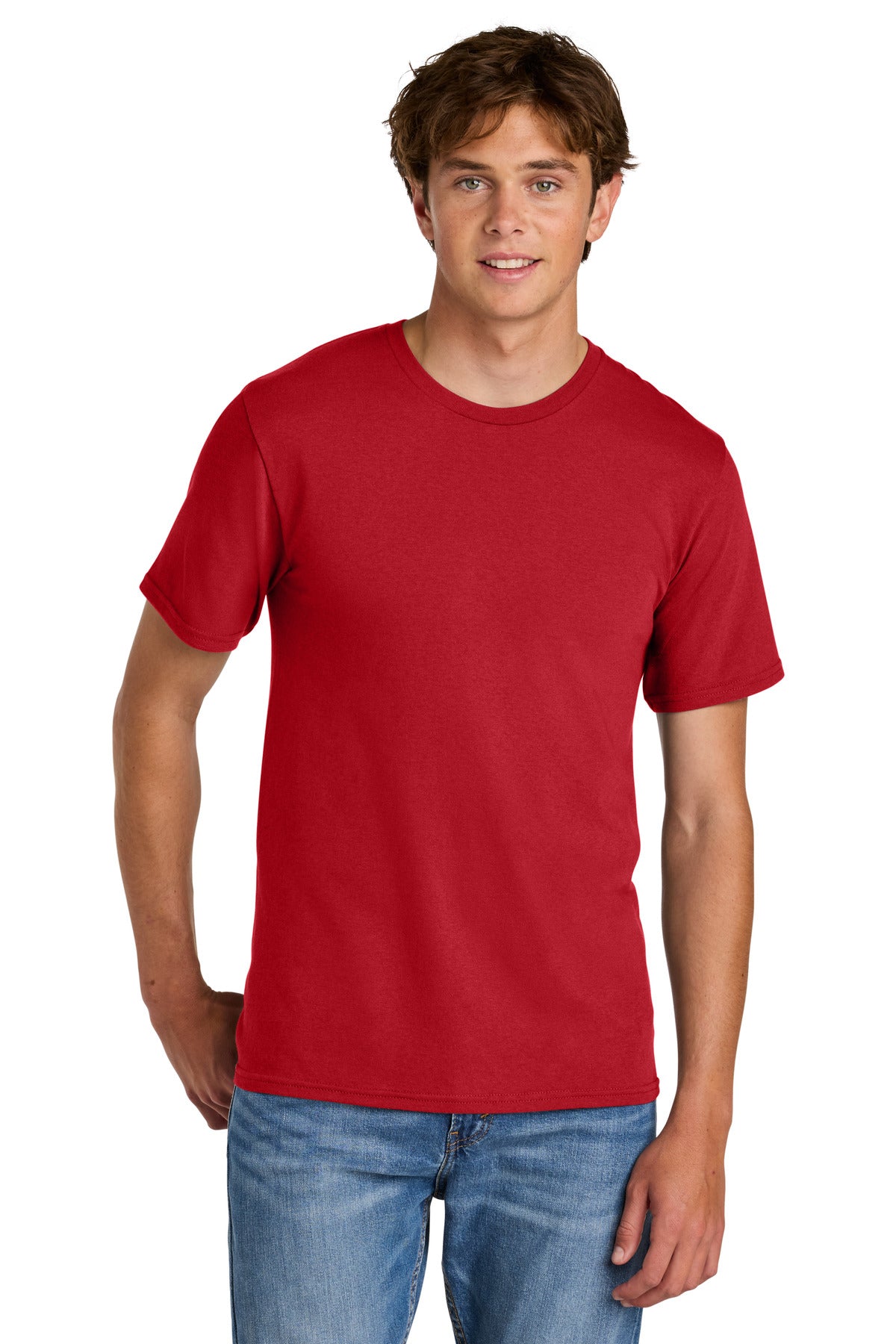 Port & Co Easy Cotton Tee PC43 in Red