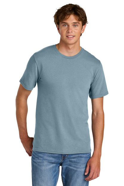 Port & Co Easy Cotton Tee PC43 in Stonewashed Blue
