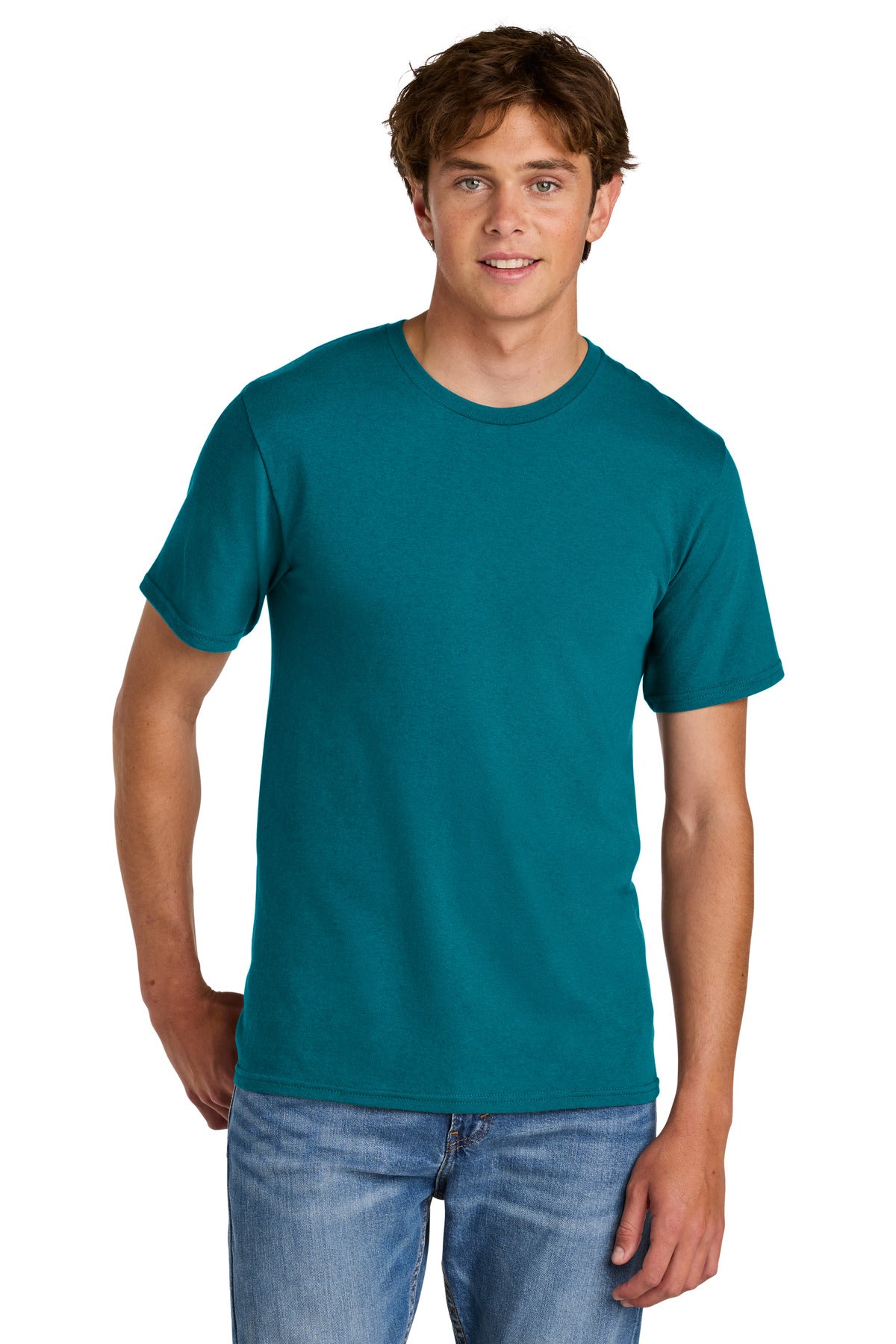 Port & Co Easy Cotton Tee PC43 in Teal