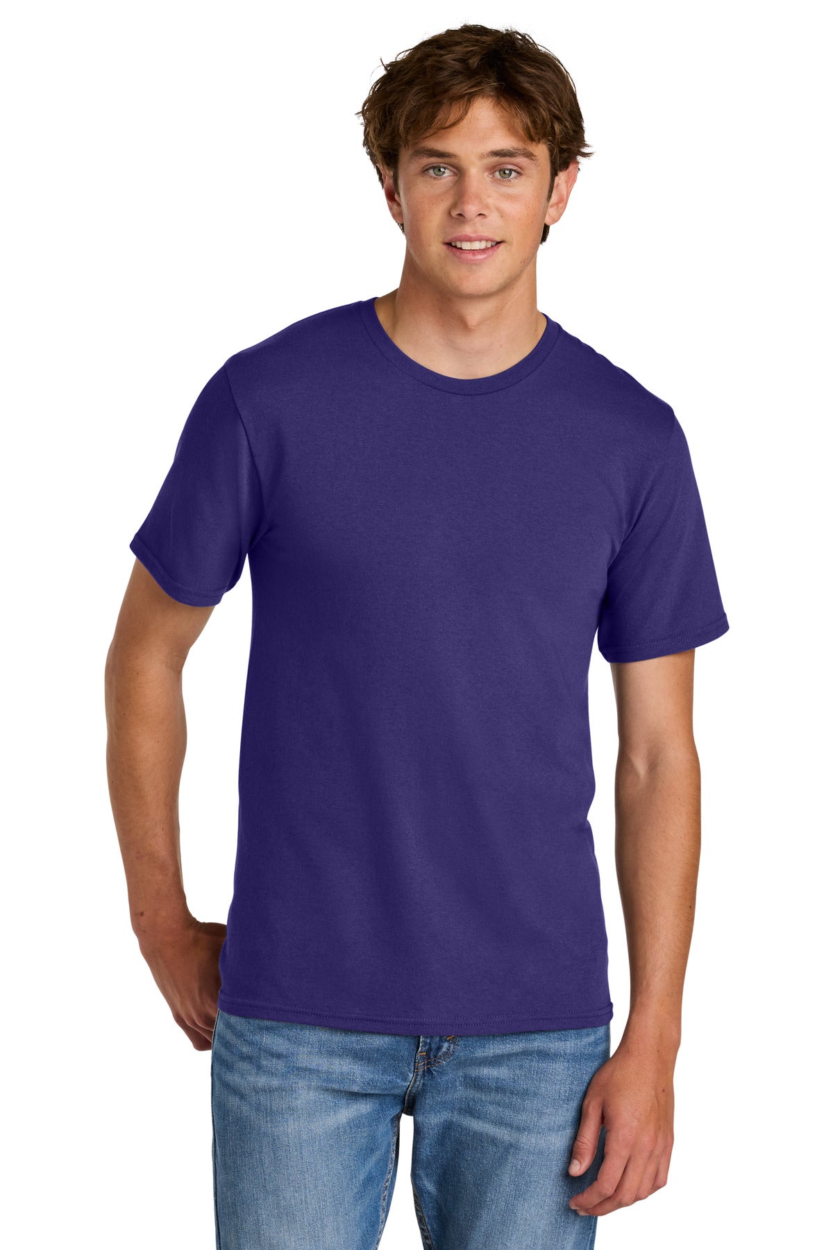 Port & Co Easy Cotton Tee PC43 in Team Purple
