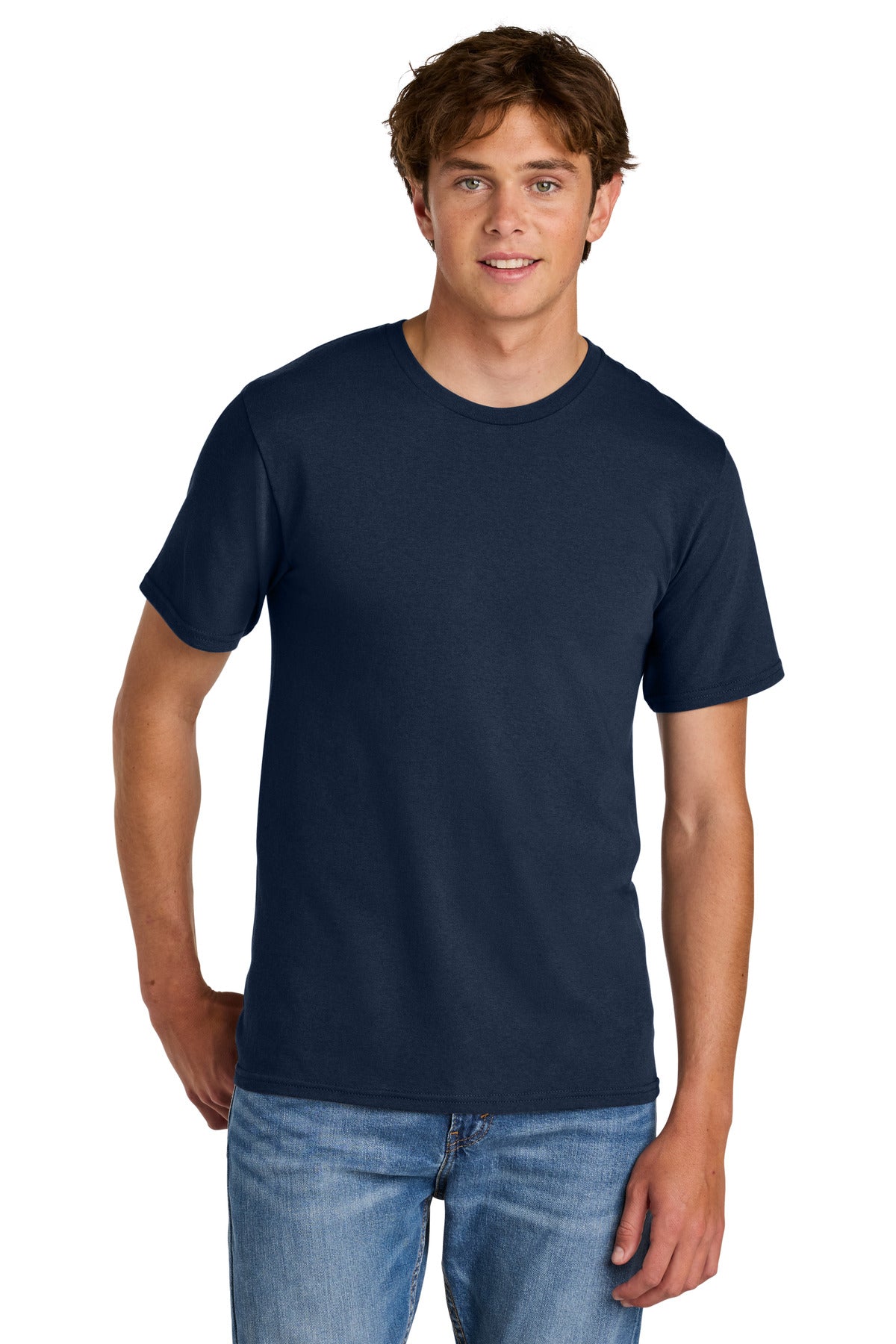 Port & Co Easy Cotton Tee PC43 in True Navy