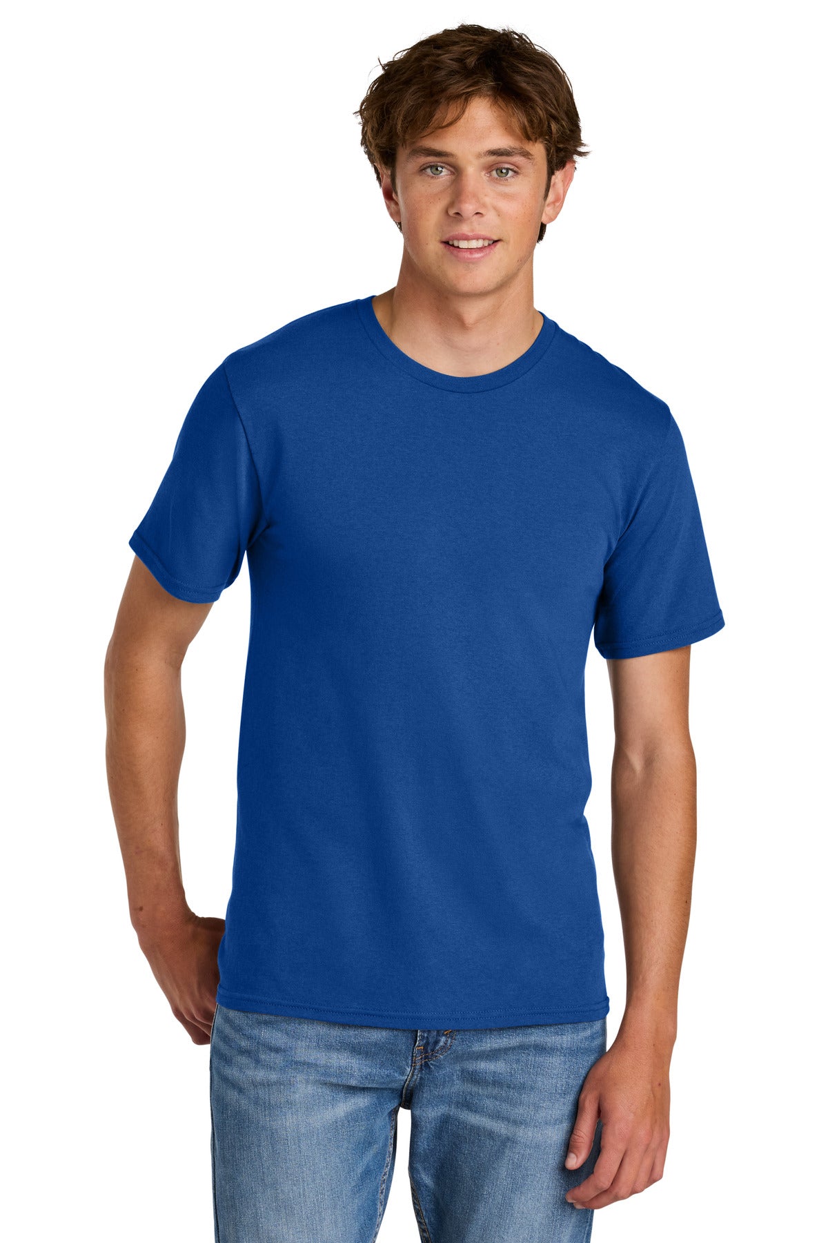 Port & Co Easy Cotton Tee PC43 in True Royal