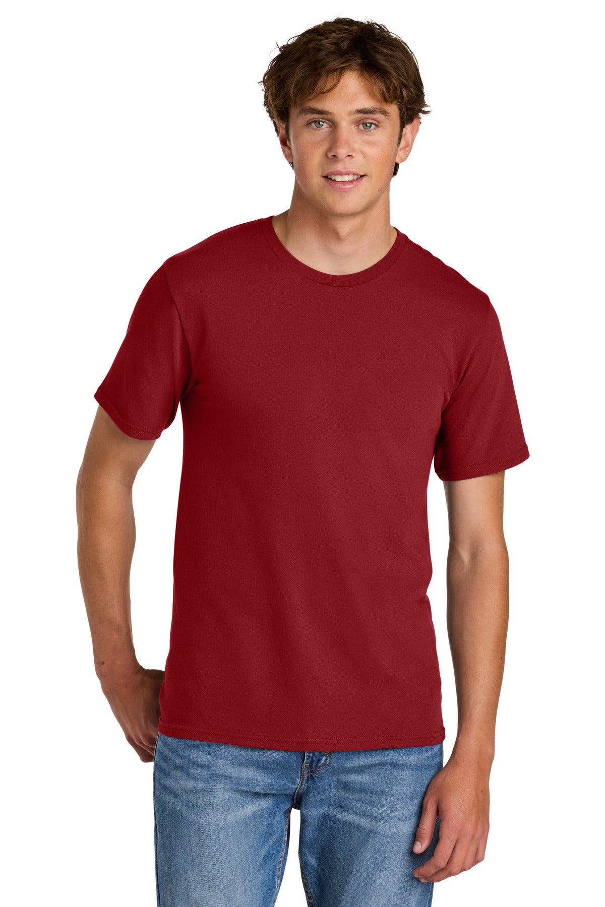 Port & Co Easy Cotton Tee PC43 in Vintage Red