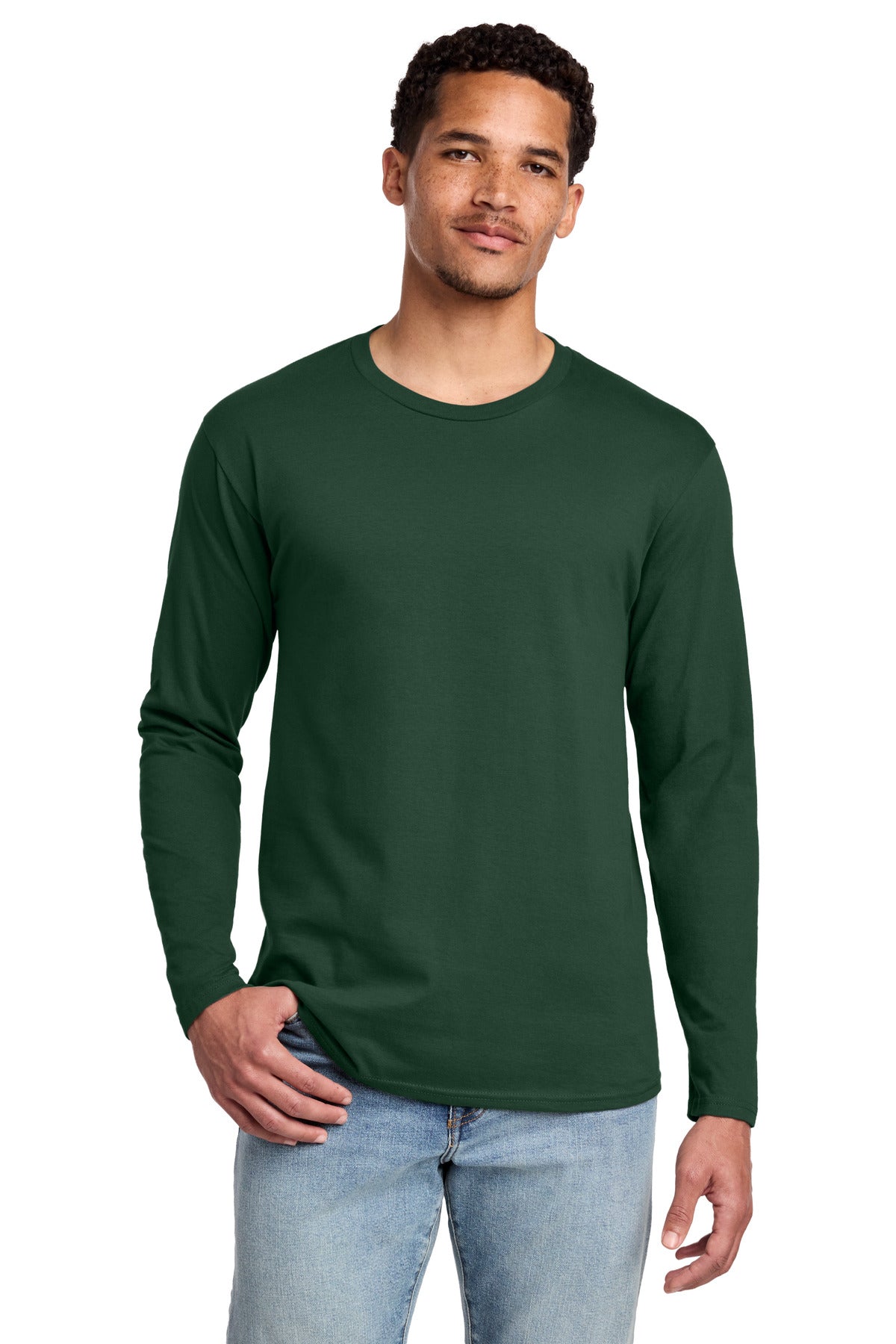 Port & Co Long Sleeve Fan Favorite Tee. PC450LS in Forest Green