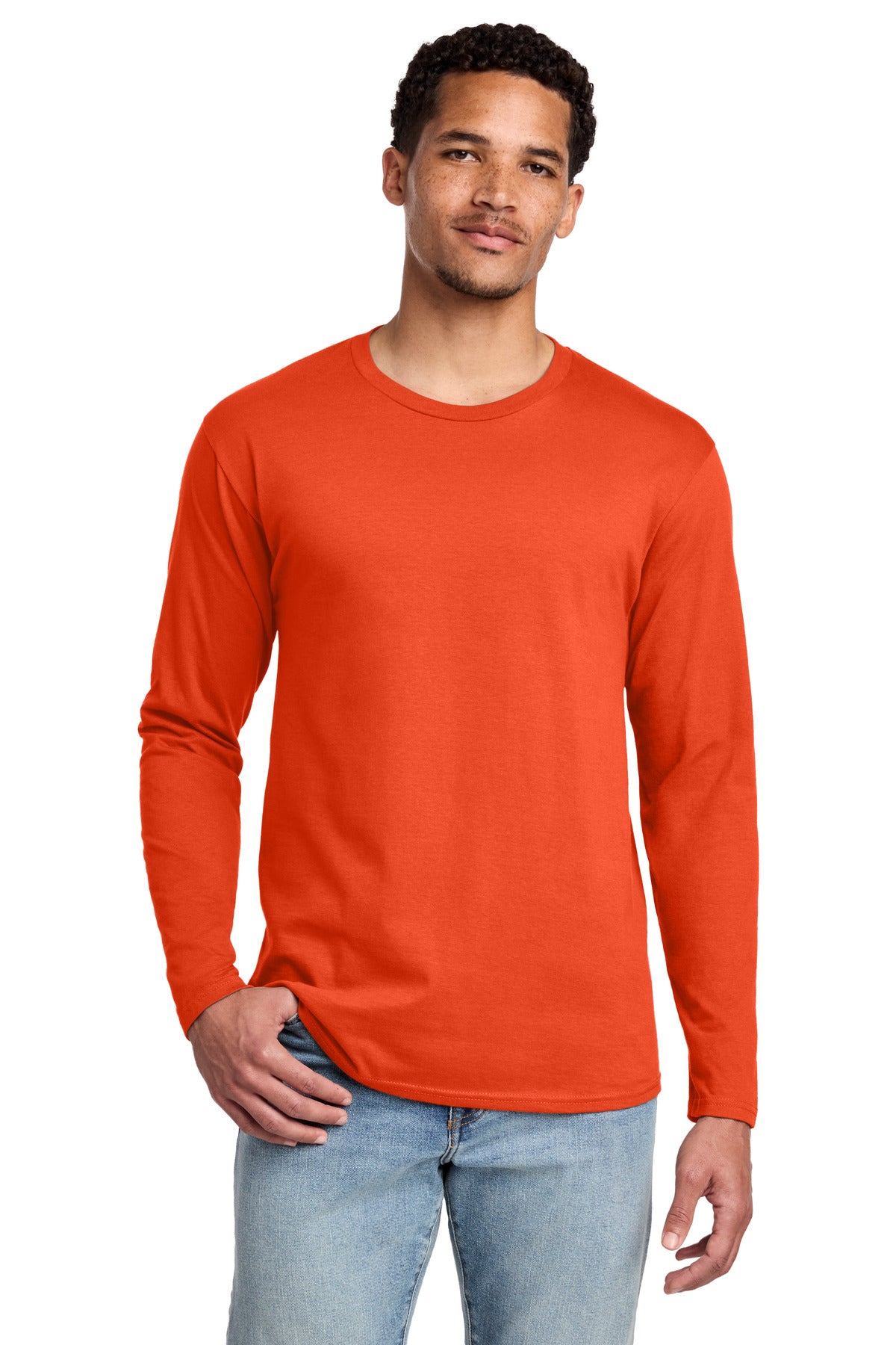 Port & Co Long Sleeve Fan Favorite Tee. PC450LS in Orange