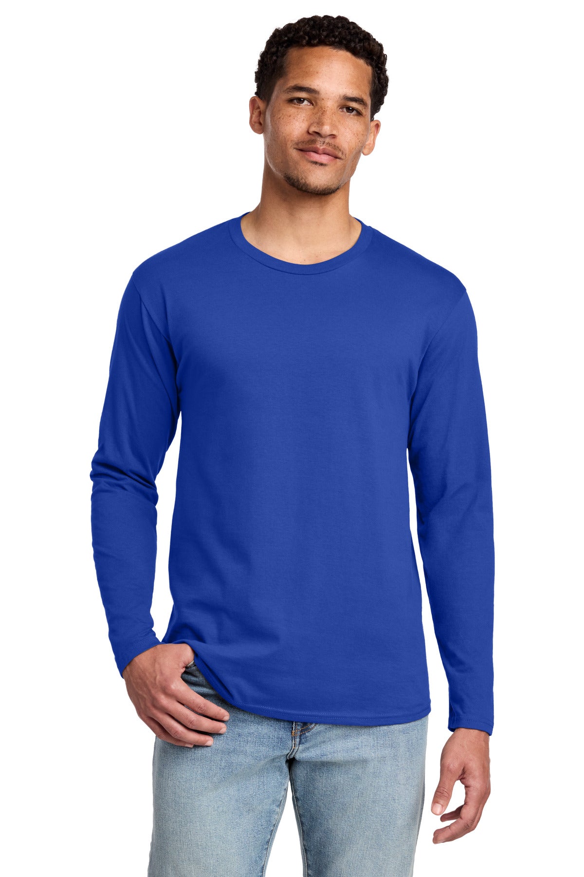 Port & Co Long Sleeve Fan Favorite Tee. PC450LS in True Royal