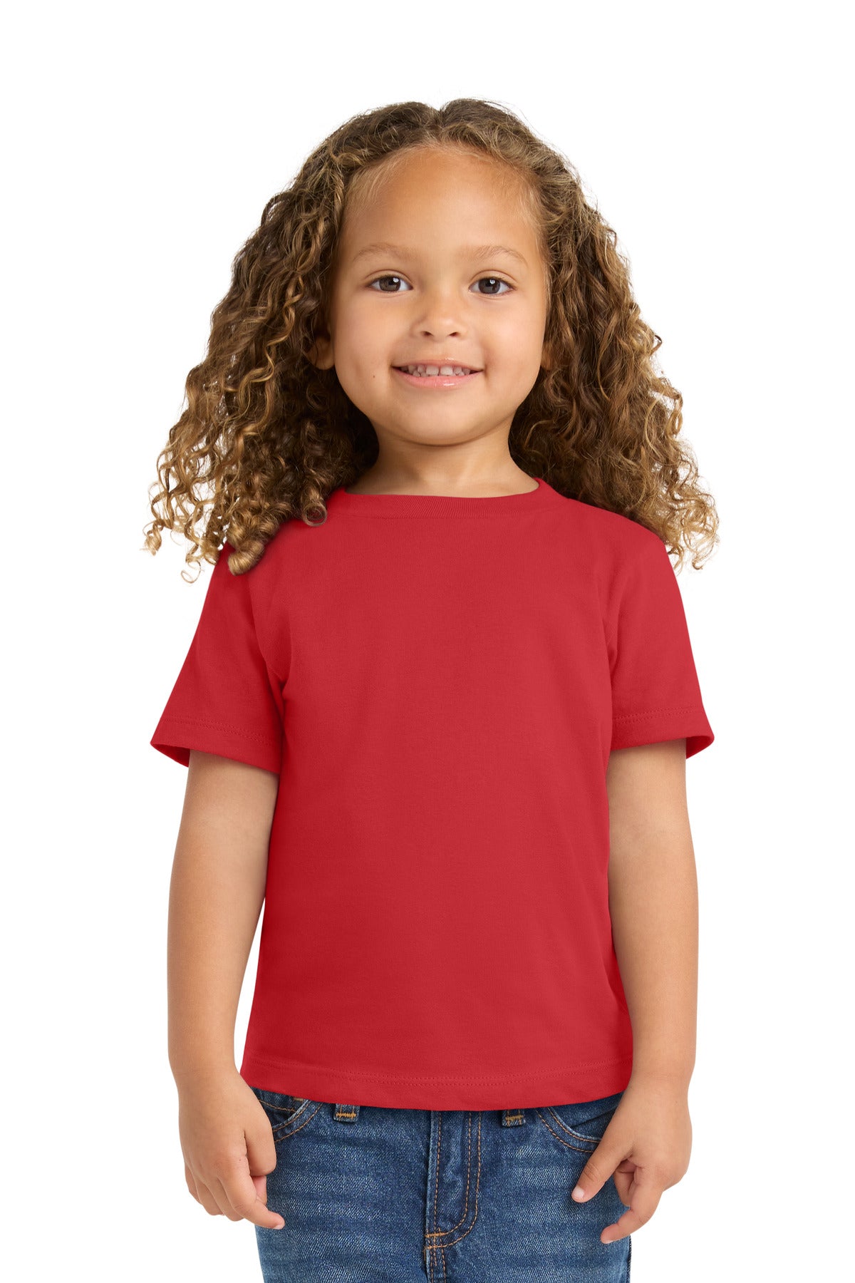 Port & Co Toddler Fan Favorite Tee. PC450TD in Bright Red