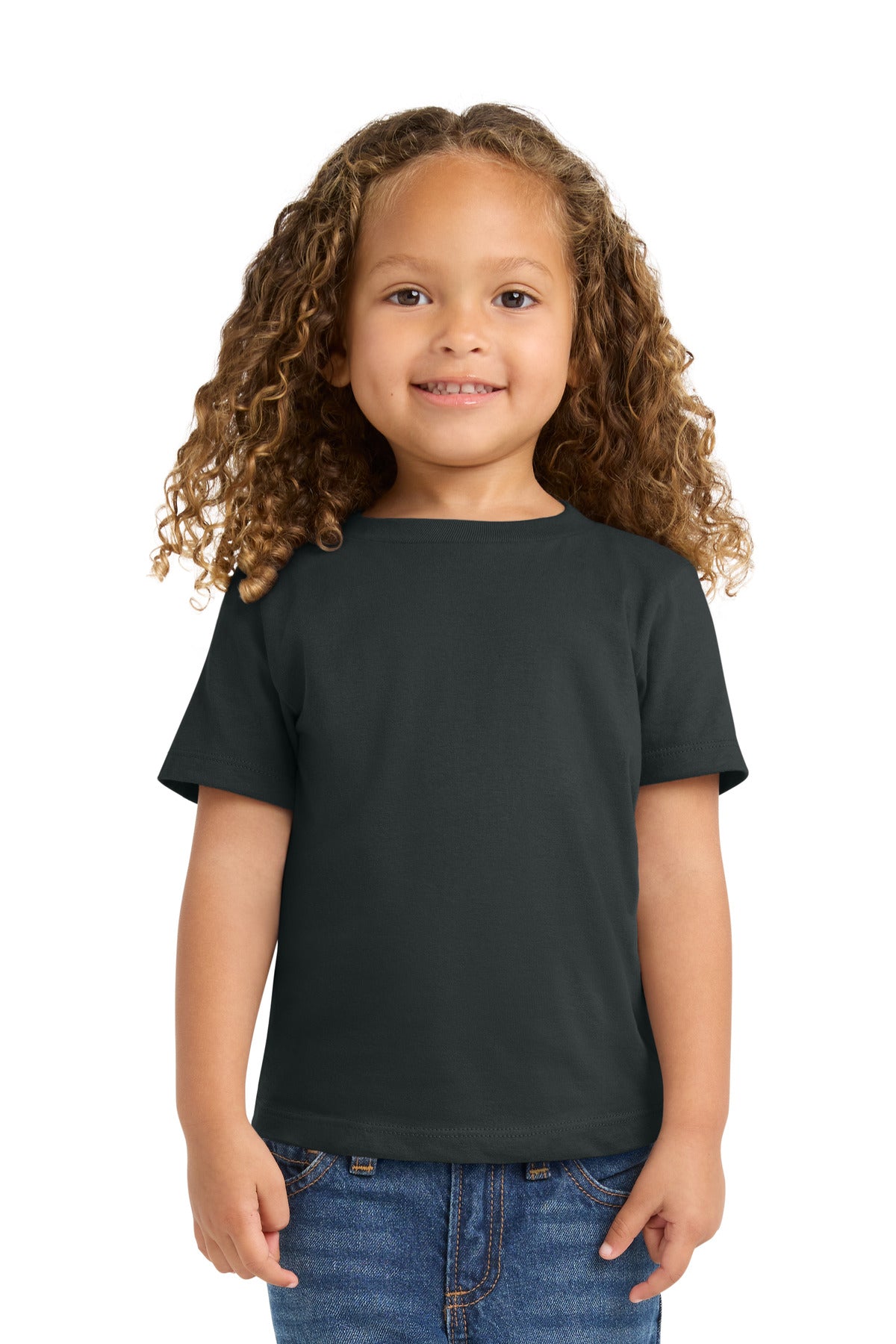 Port & Co Toddler Fan Favorite Tee. PC450TD in Jet Black