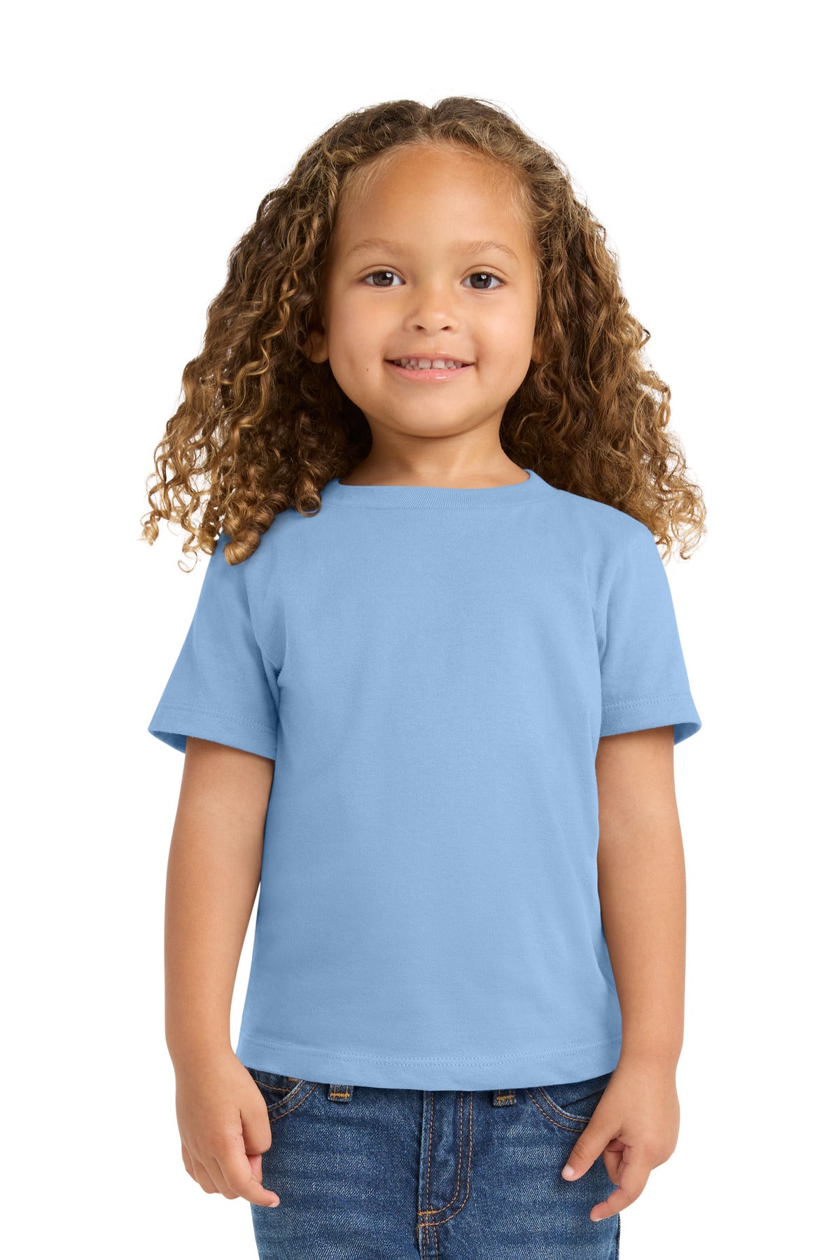 Port & Co Toddler Fan Favorite Tee. PC450TD in Light Blue