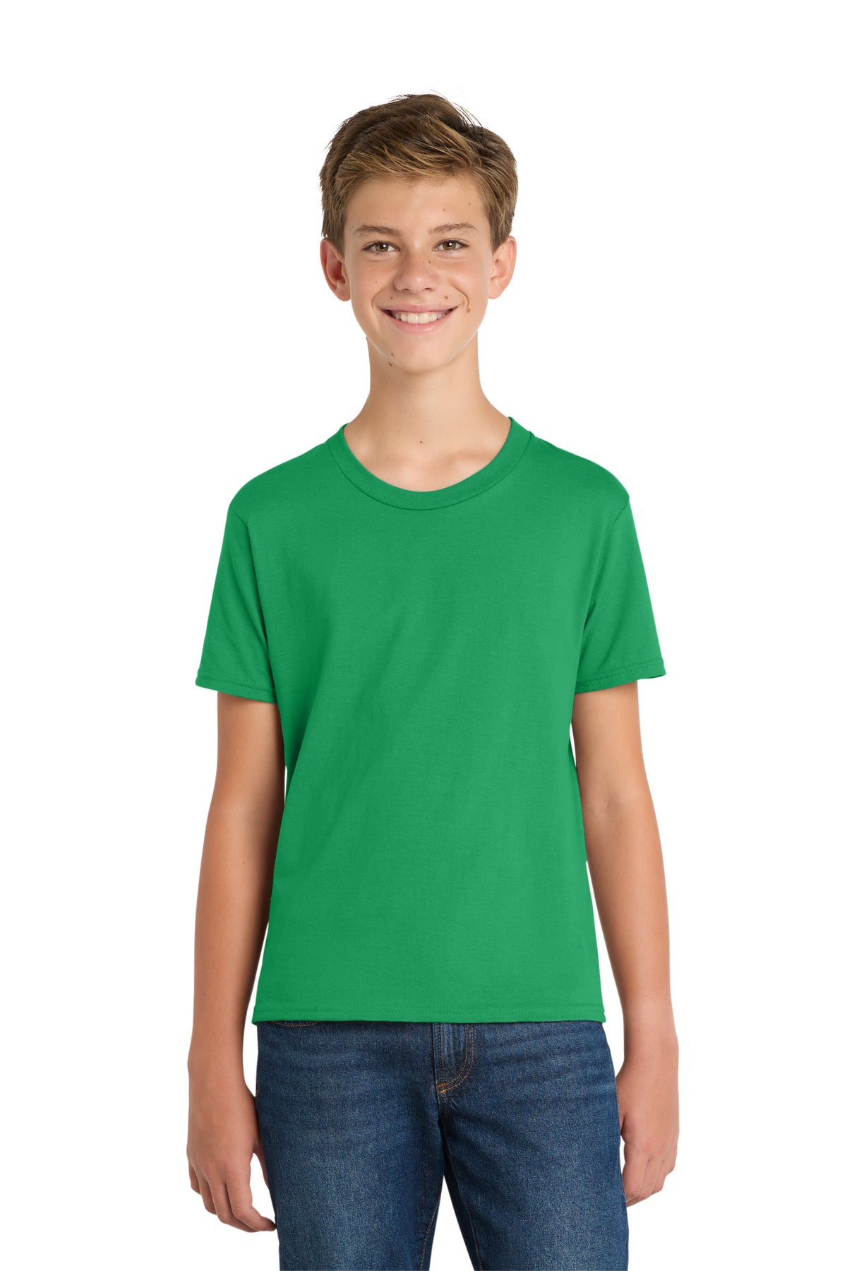 Port & Co Youth Fan Favorite Tee. PC450Y in Athletic Kelly