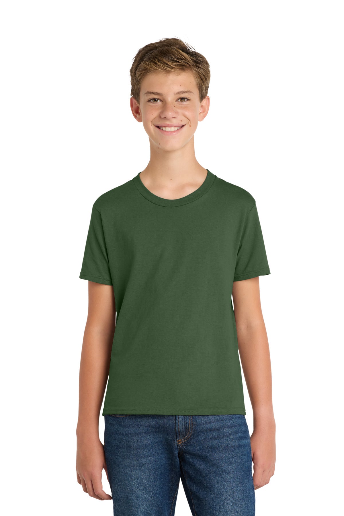 Port & Co Youth Fan Favorite Tee. PC450Y in Olive