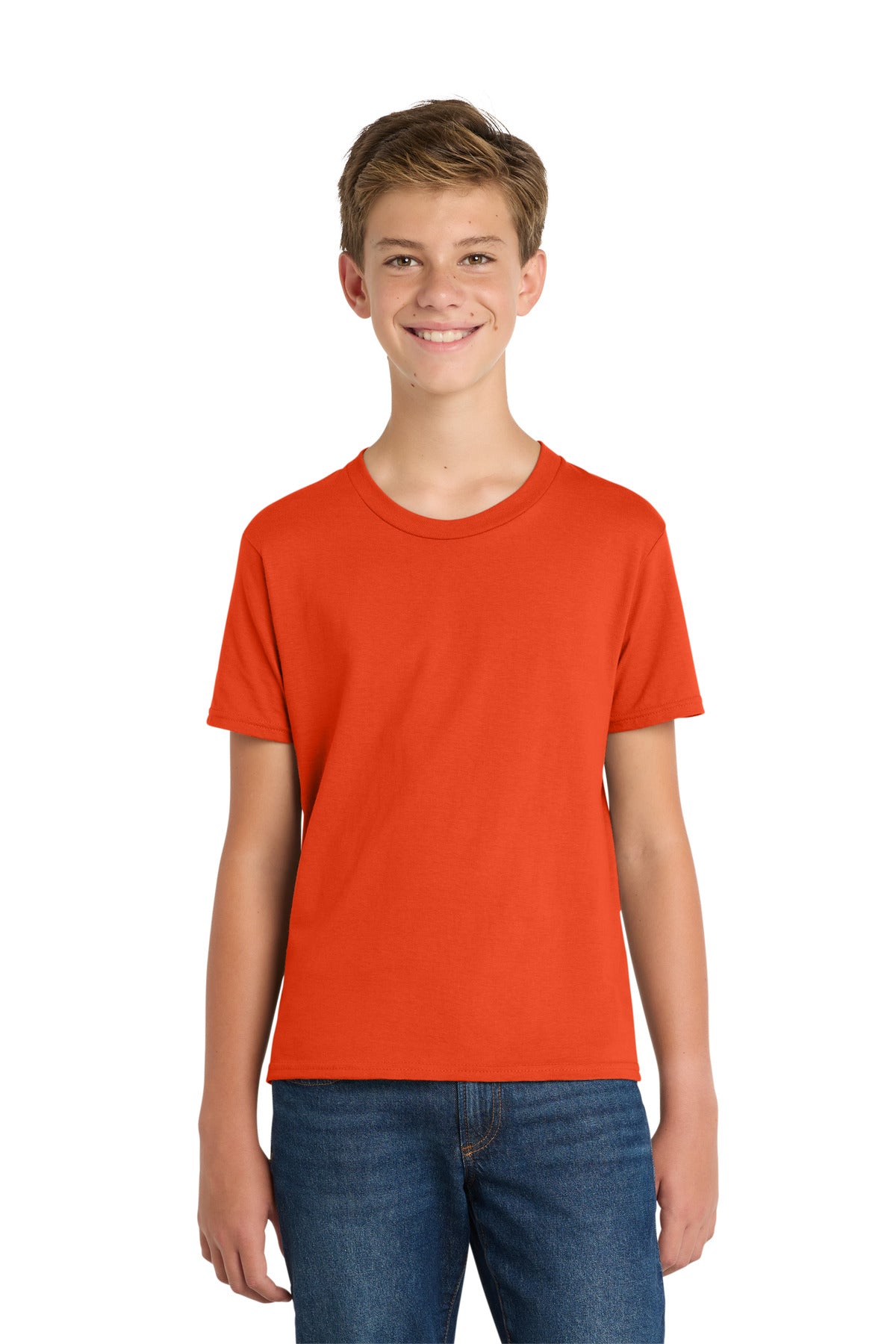 Port & Co Youth Fan Favorite Tee. PC450Y in Orange