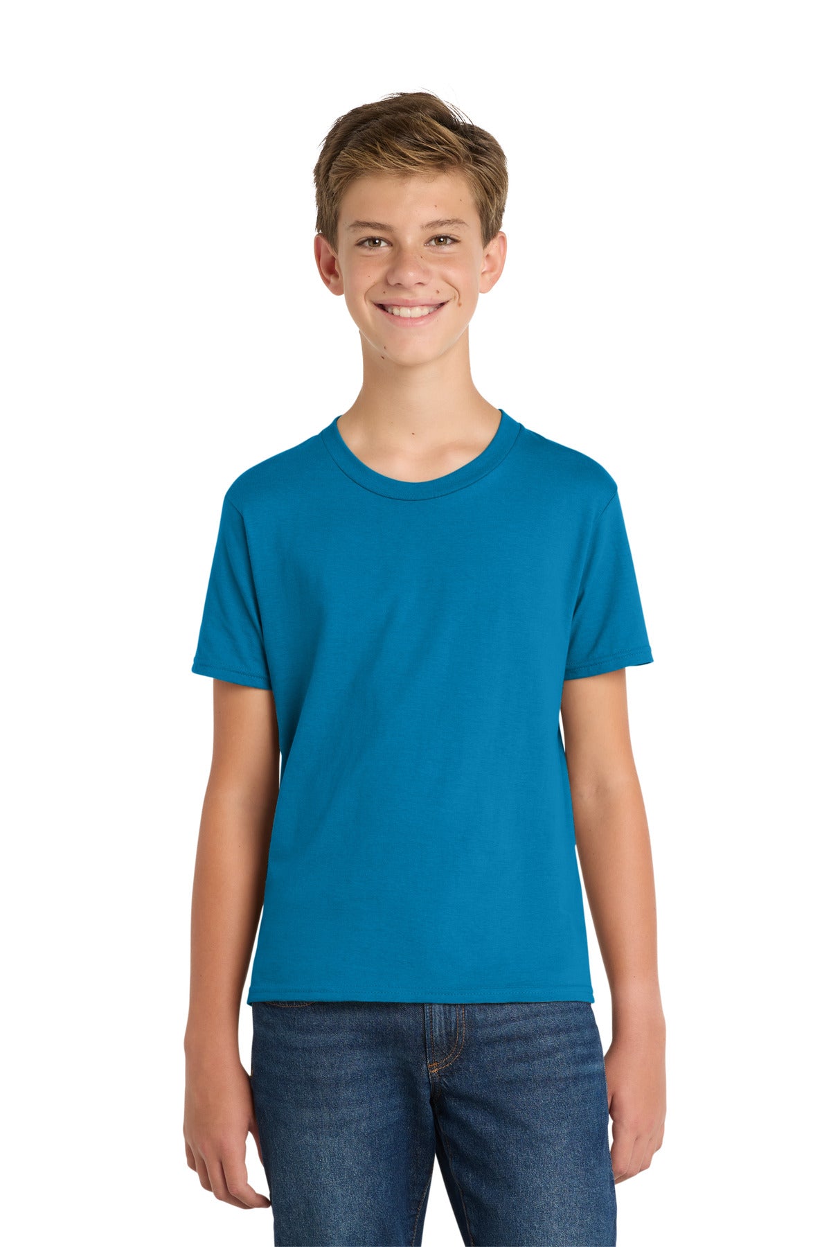 Port & Co Youth Fan Favorite Tee. PC450Y in Sapphire