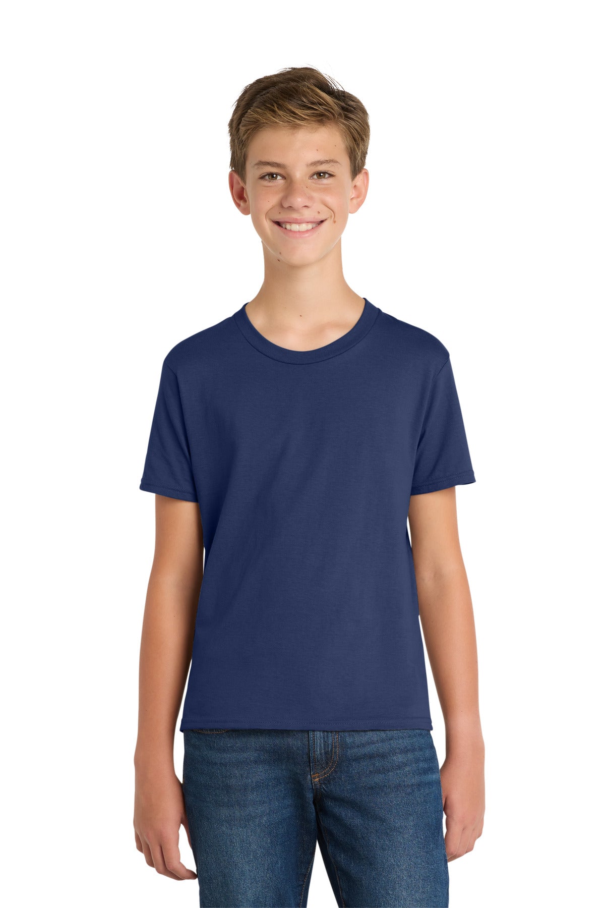 Port & Co Youth Fan Favorite Tee. PC450Y in Team Navy