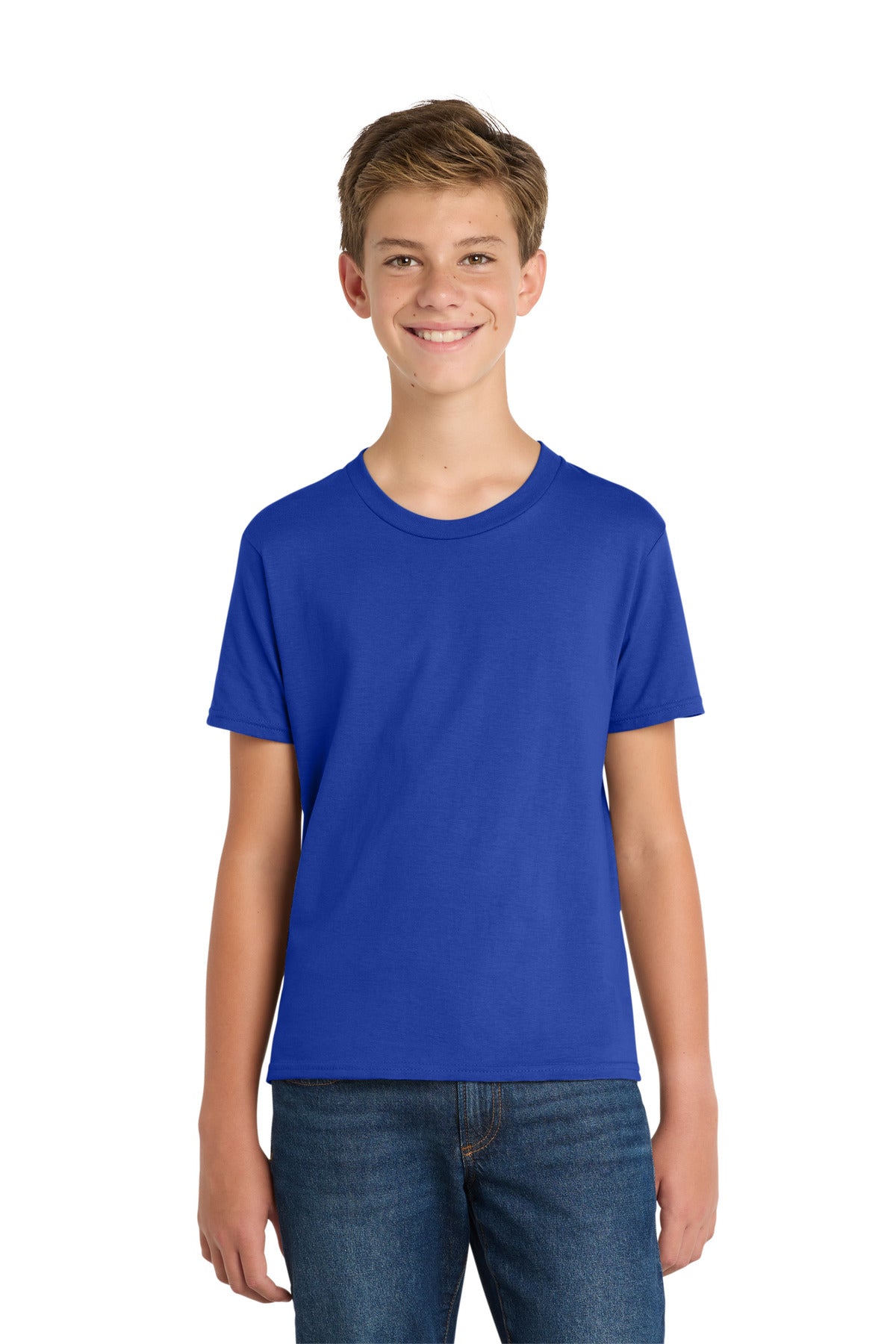Port & Co Youth Fan Favorite Tee. PC450Y in True Royal
