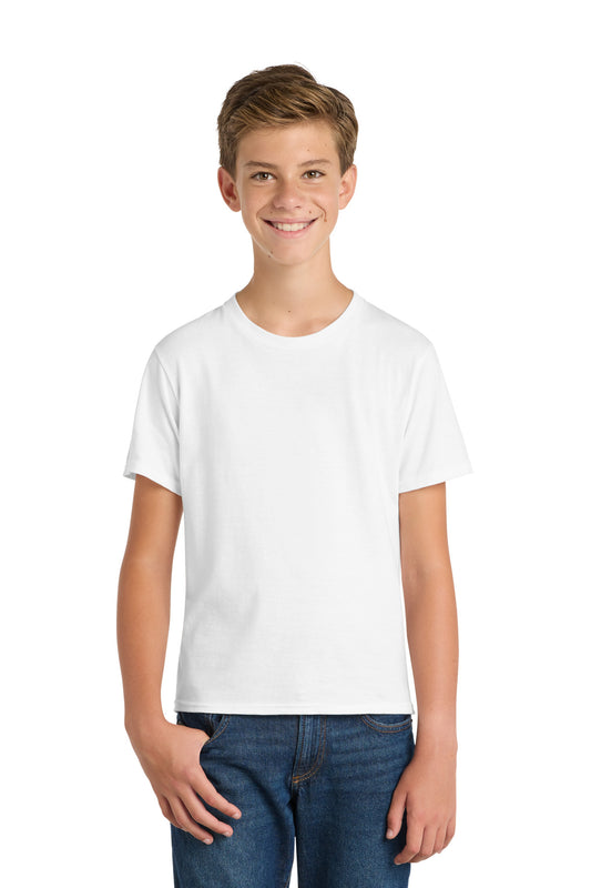 Port & Co Youth Fan Favorite Tee. PC450Y in White