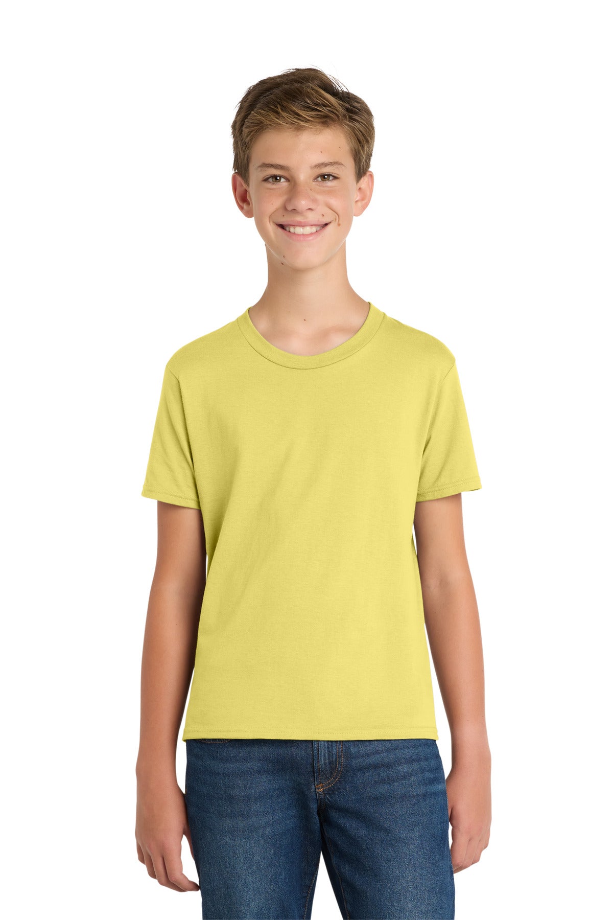 Port & Co Youth Fan Favorite Tee. PC450Y in Yellow