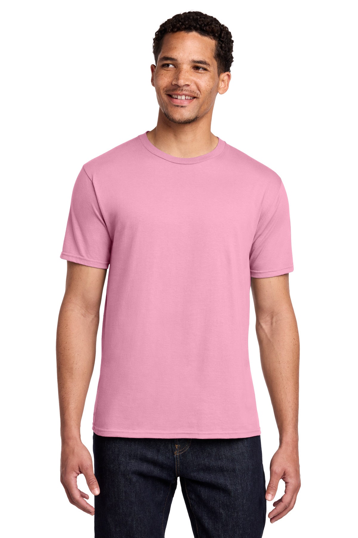 Port & Co Fan Favorite Tee. PC450 in Candy Pink