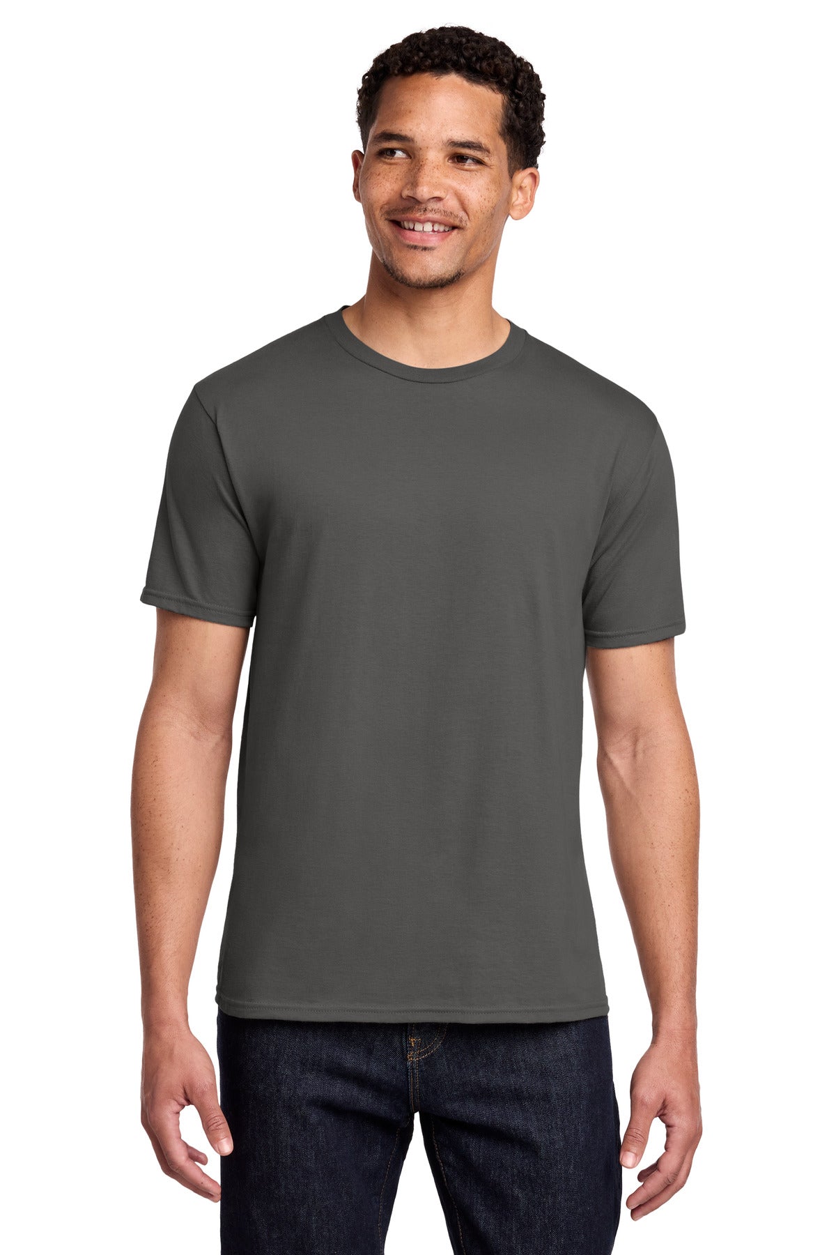 Port & Co Fan Favorite Tee. PC450 in Charcoal