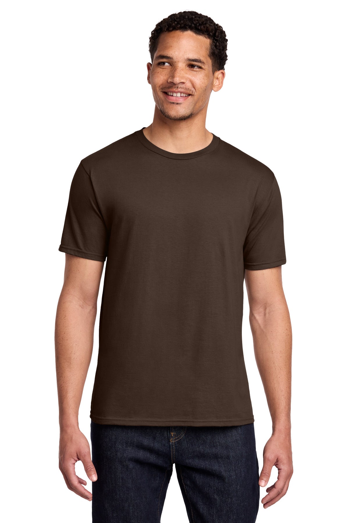 Port & Co Fan Favorite Tee. PC450 in Dark Chocolate Brown