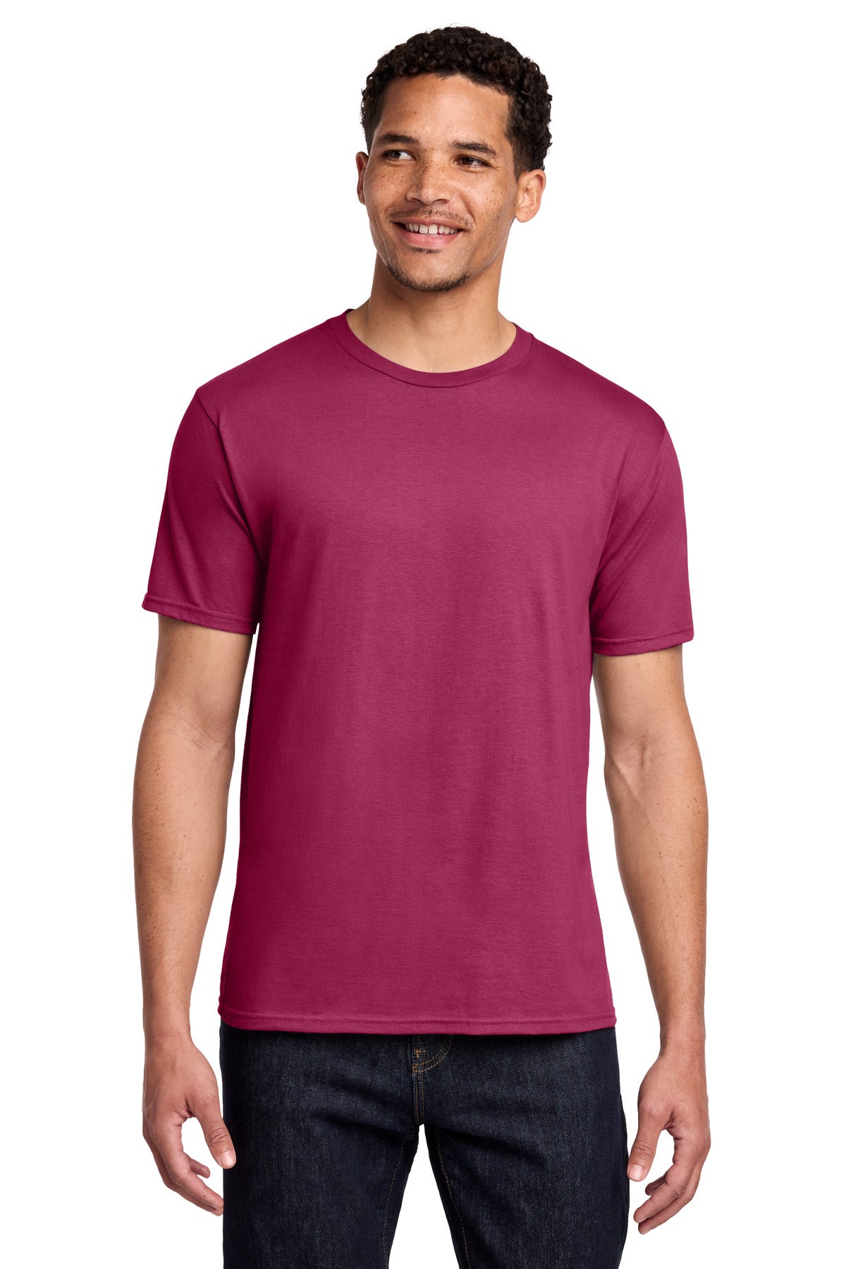 Port & Co Fan Favorite Tee. PC450 in Flush Pink