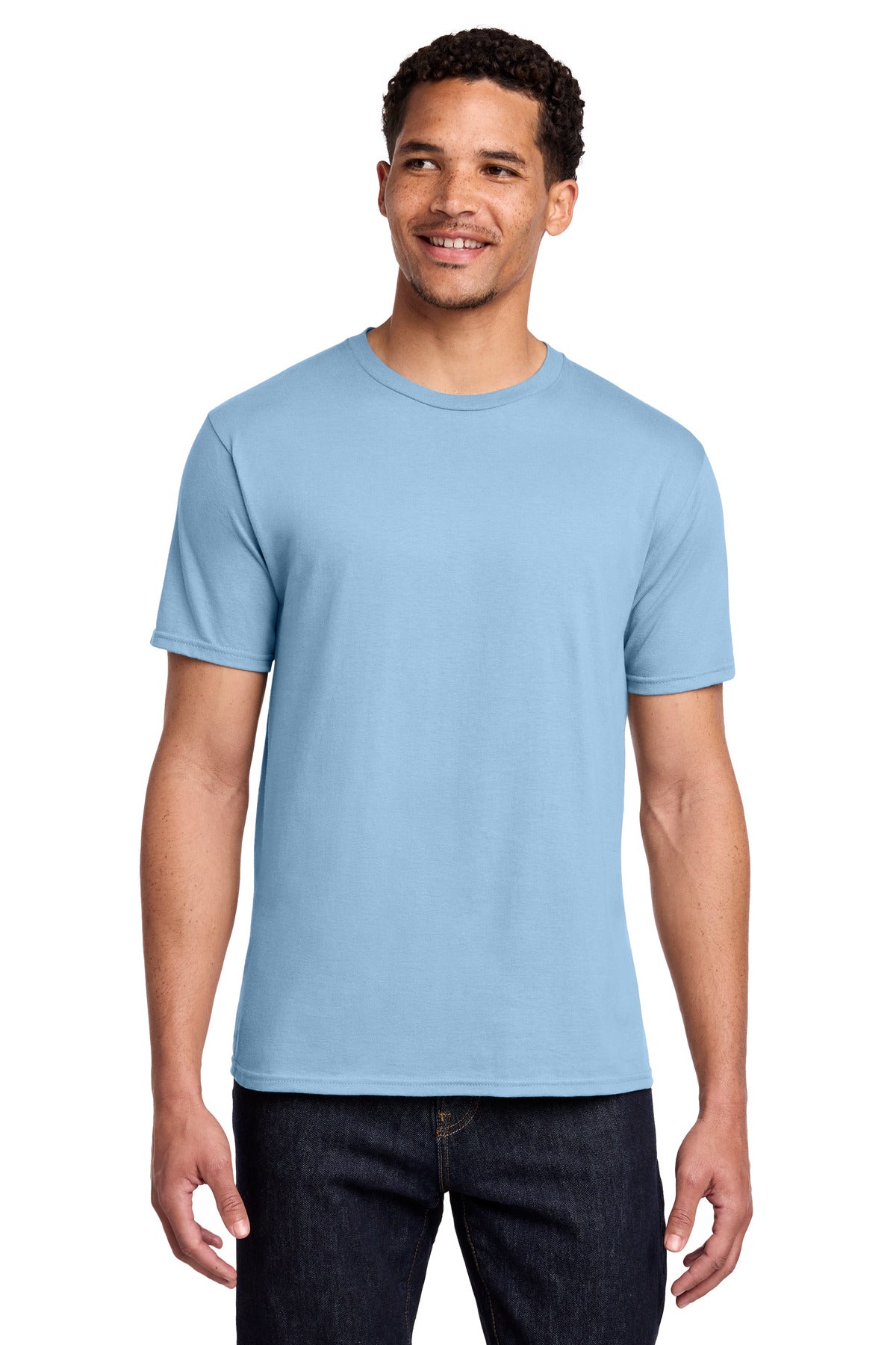Port & Co Fan Favorite Tee. PC450 in Light Blue