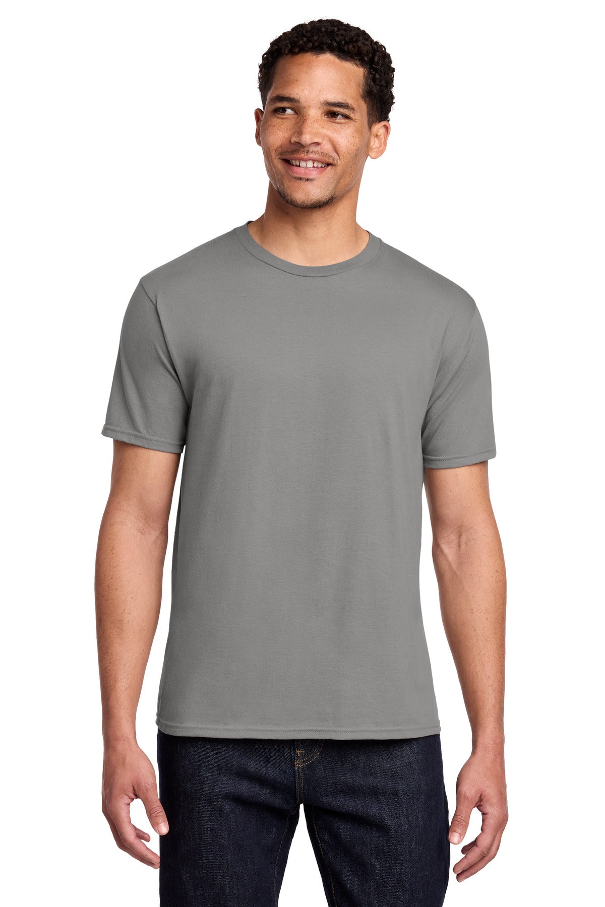Port & Co Fan Favorite Tee. PC450 in Medium Grey