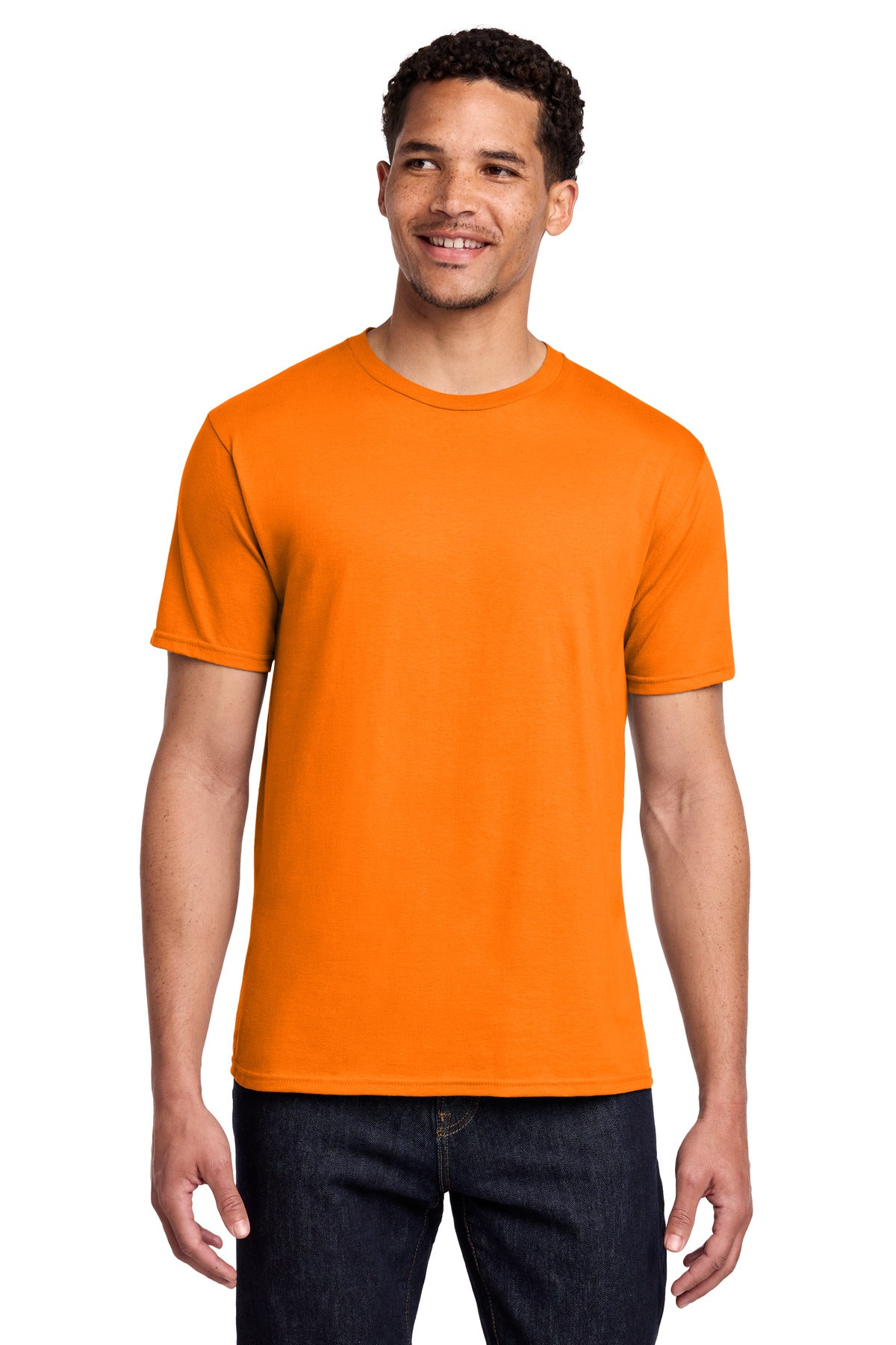 Port & Co Fan Favorite Tee. PC450 in Tennessee Orange