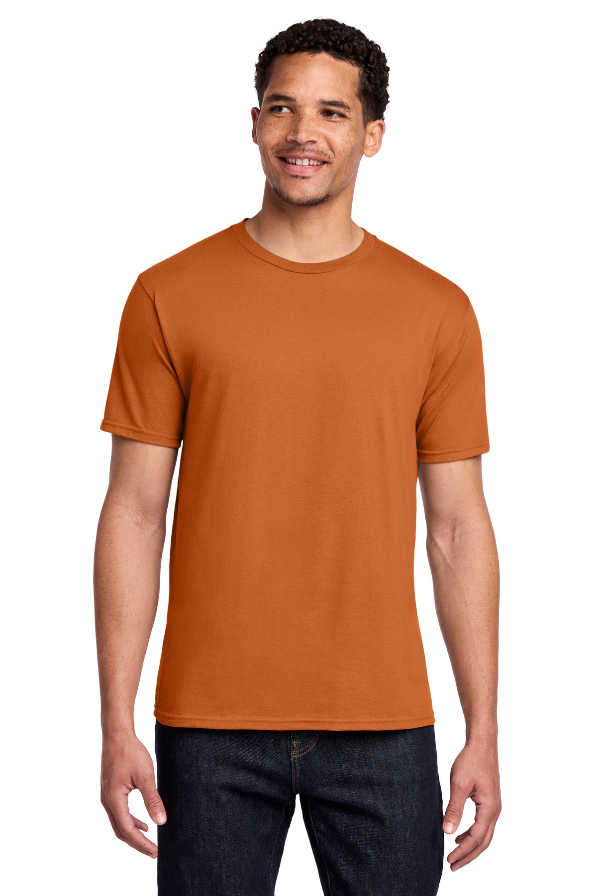 Port & Co Fan Favorite Tee. PC450 in Texas Orange