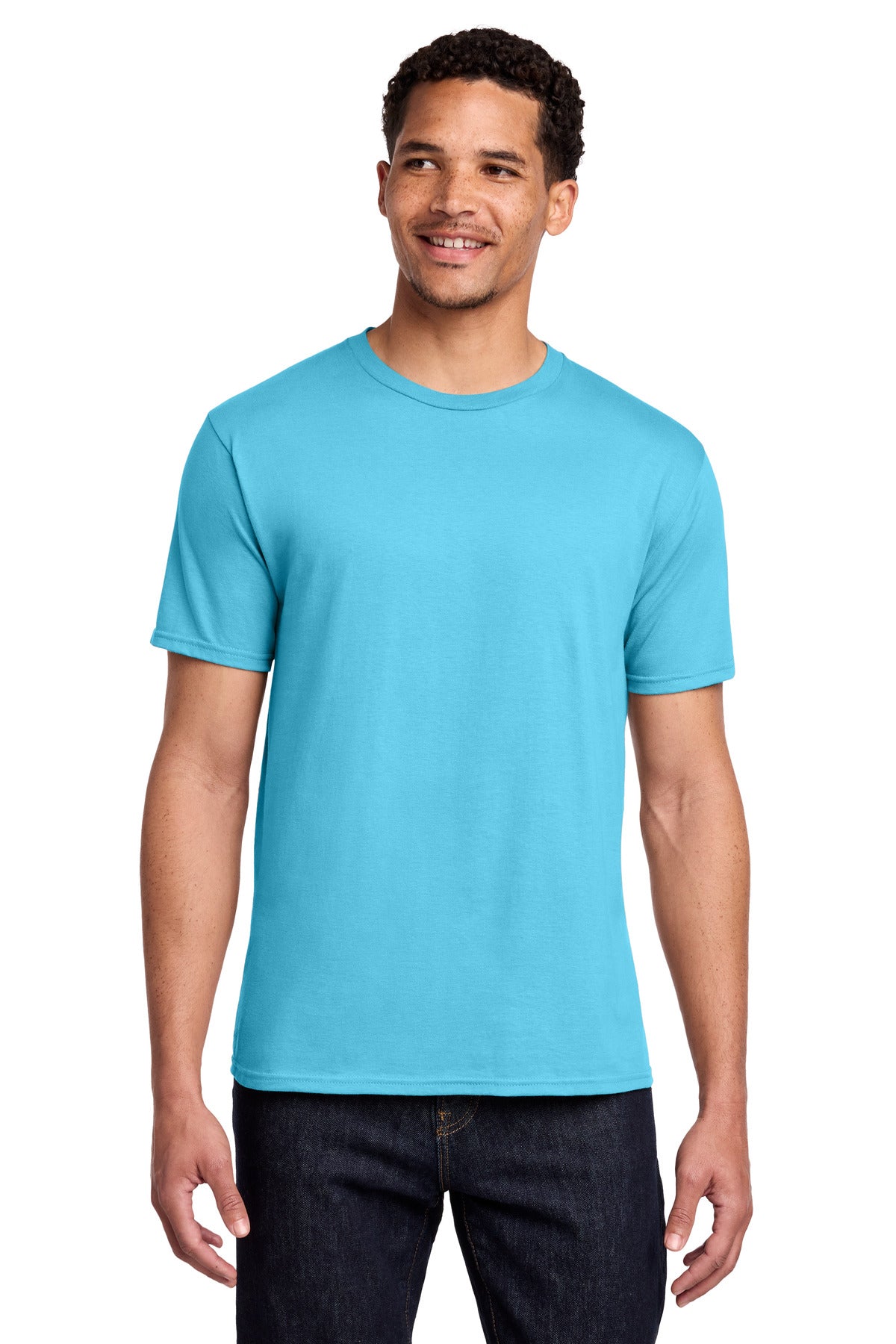 Port & Co Fan Favorite Tee. PC450 in Tidal Wave