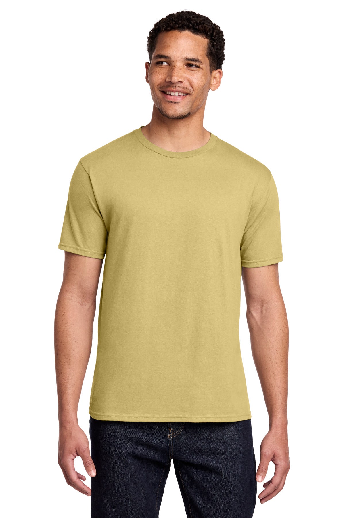 Port & Co Fan Favorite Tee. PC450 in Trophy Gold