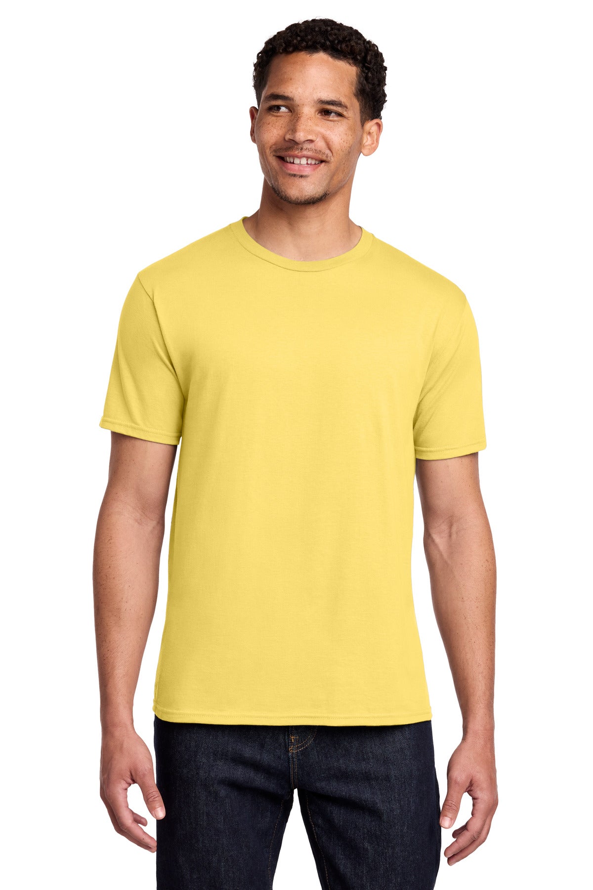 Port & Co Fan Favorite Tee. PC450 in Yellow