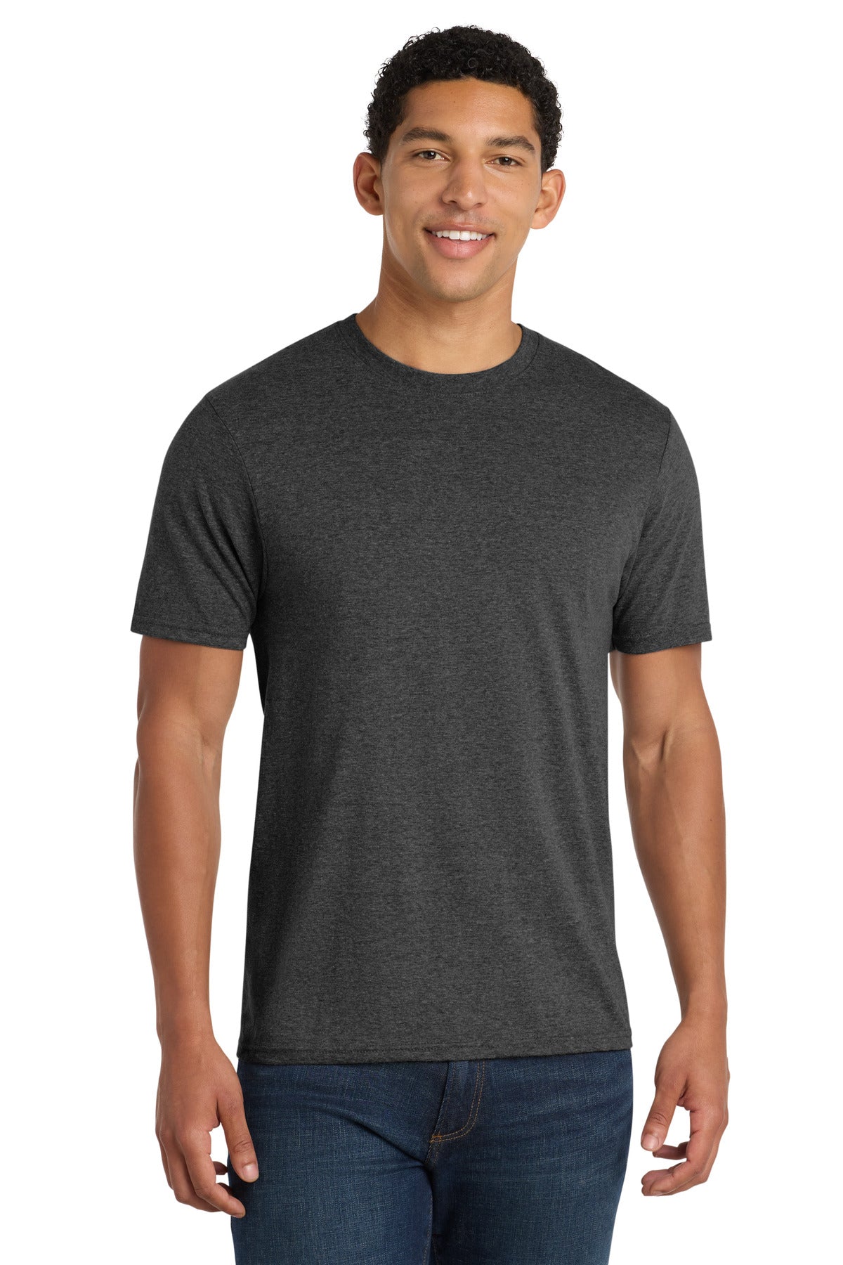 Port & Co Fan Favorite Blend Tee. PC455 in Black Heather