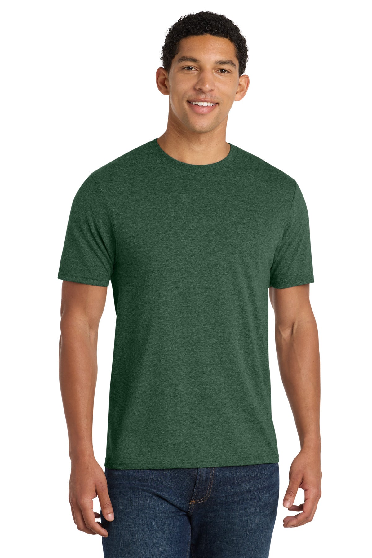 Port & Co Fan Favorite Blend Tee. PC455 in Forest Green Heather