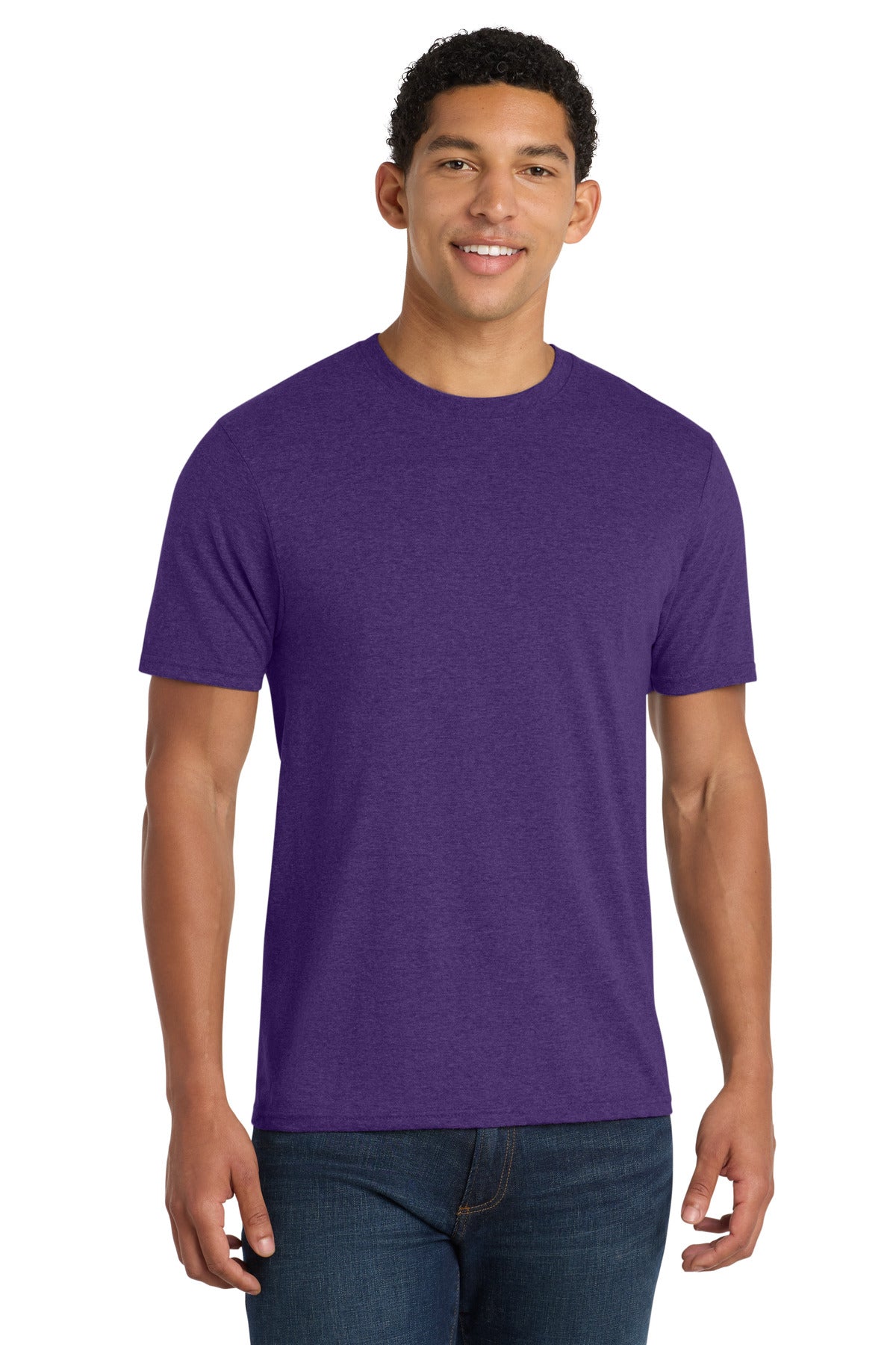 Port & Co Fan Favorite Blend Tee. PC455 in Team Purple Heather