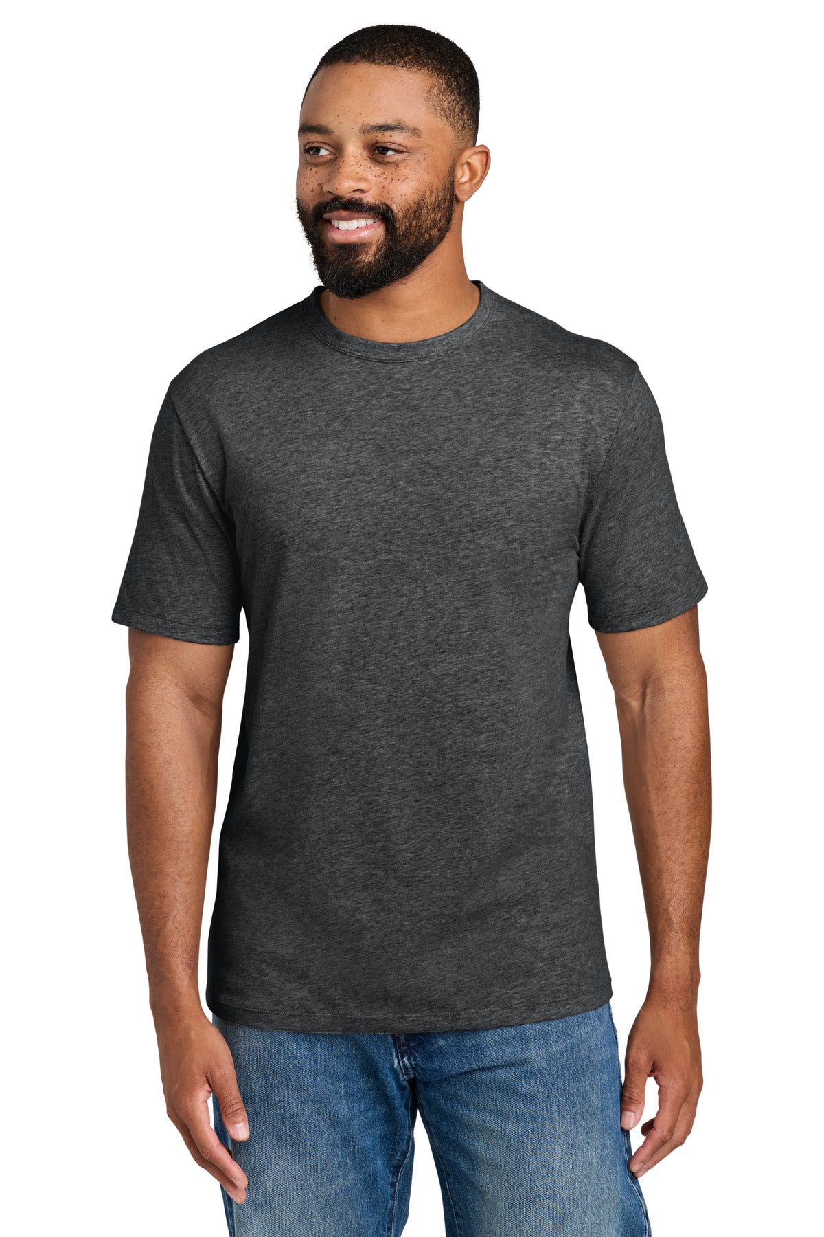 Port & Co Fan Favorite Varsity Tee PC460 in Dark Heather Grey