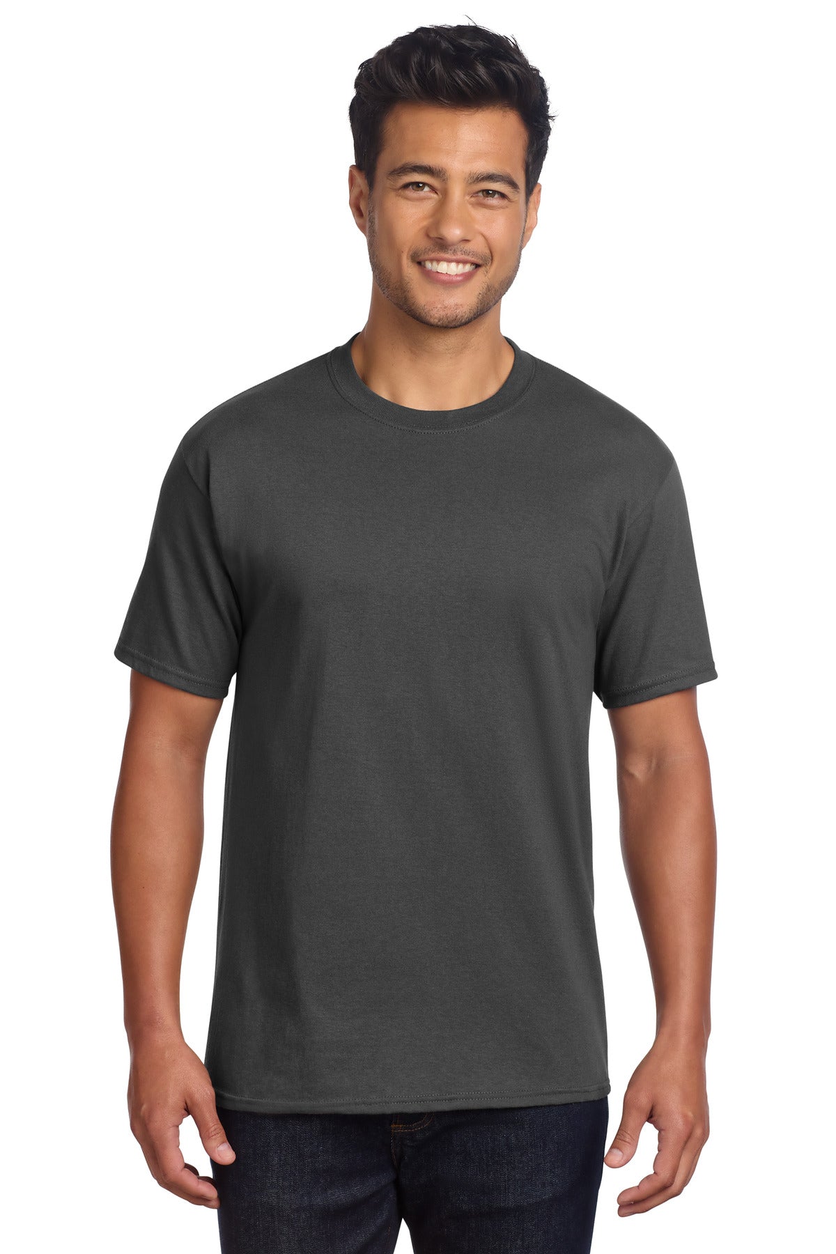 Port & Co Core Cotton DTG Tee PC54DTG in Charcoal