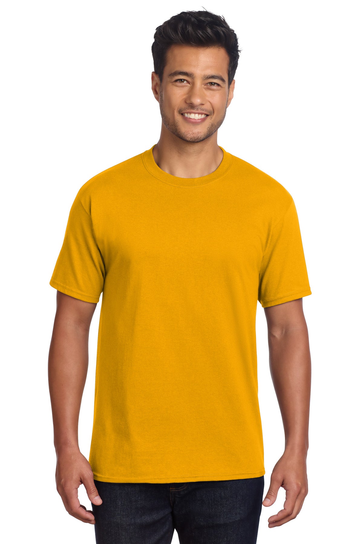Port & Co Core Cotton DTG Tee PC54DTG in Gold