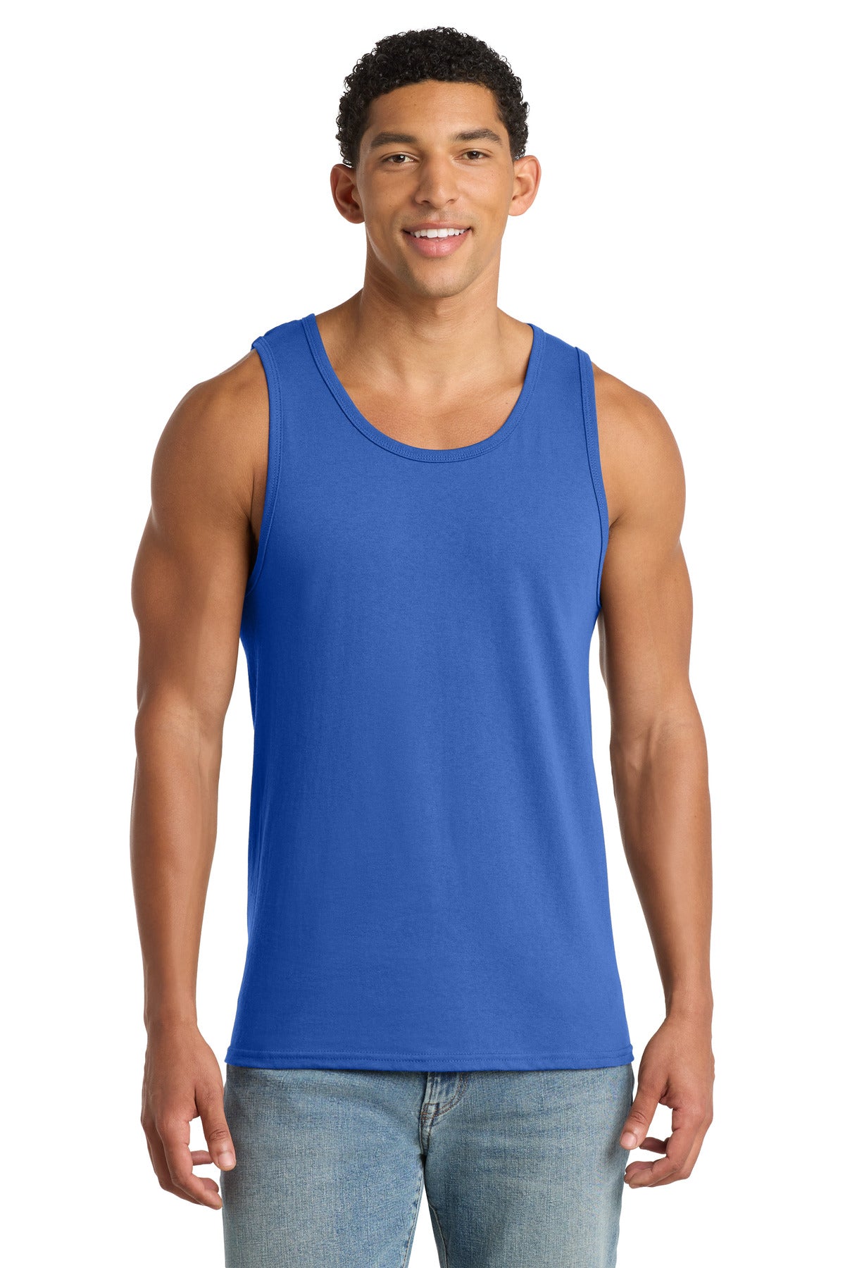 Port & Co Core Cotton Tank Top.  PC54TT in Royal