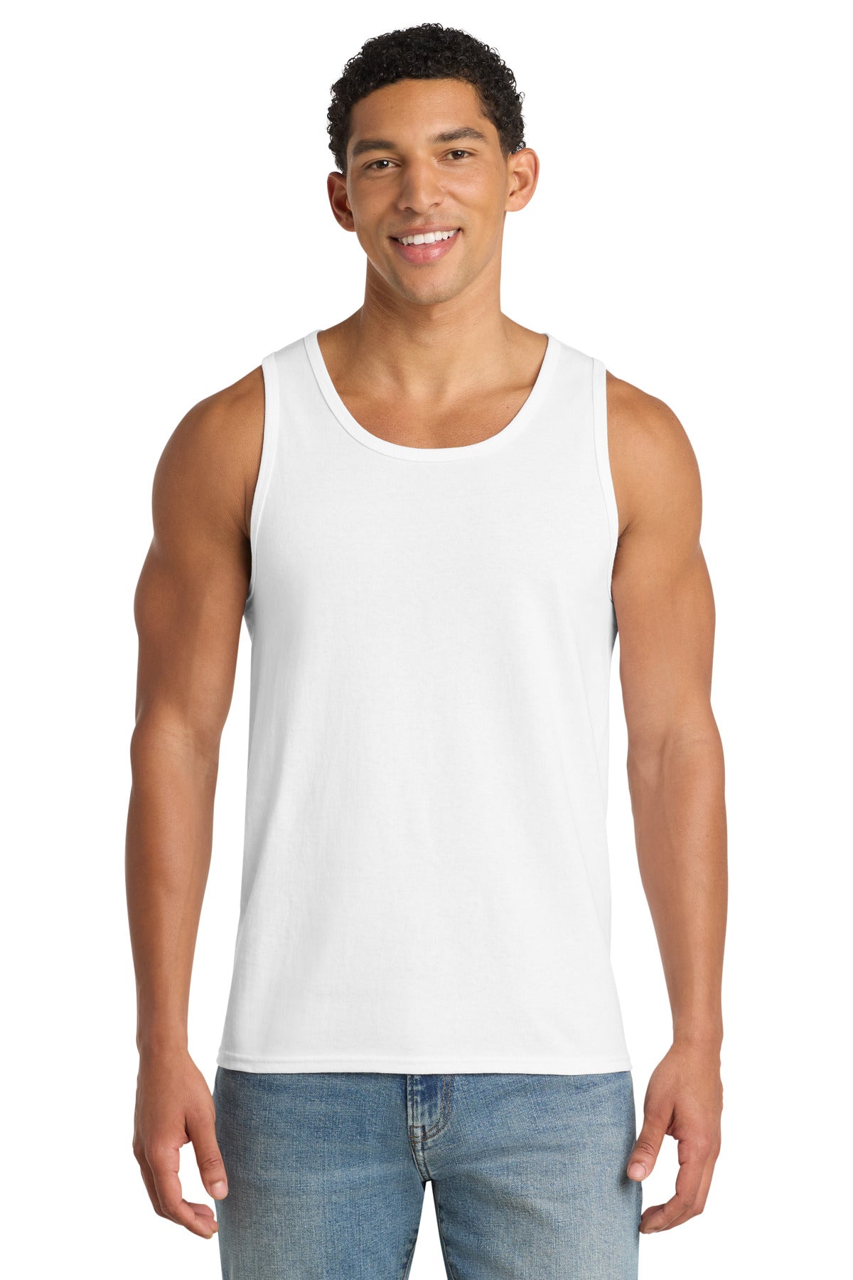 Port & Co Core Cotton Tank Top.  PC54TT in White