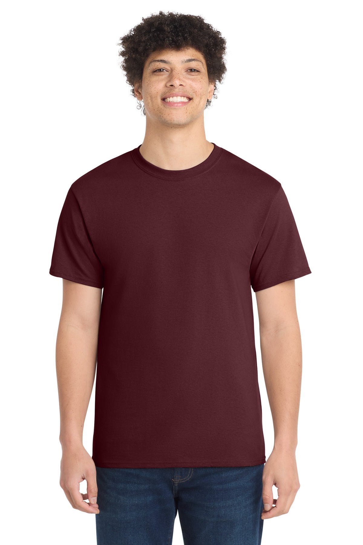 Port & Co Tall Core Cotton Tee PC54T in Athletic Maroon