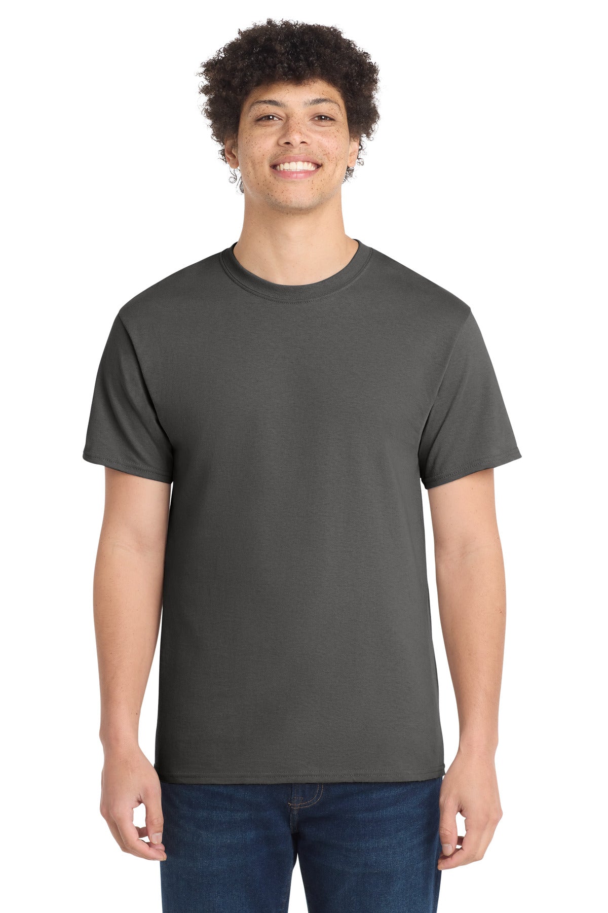 Port & Co Tall Core Cotton Tee PC54T in Charcoal