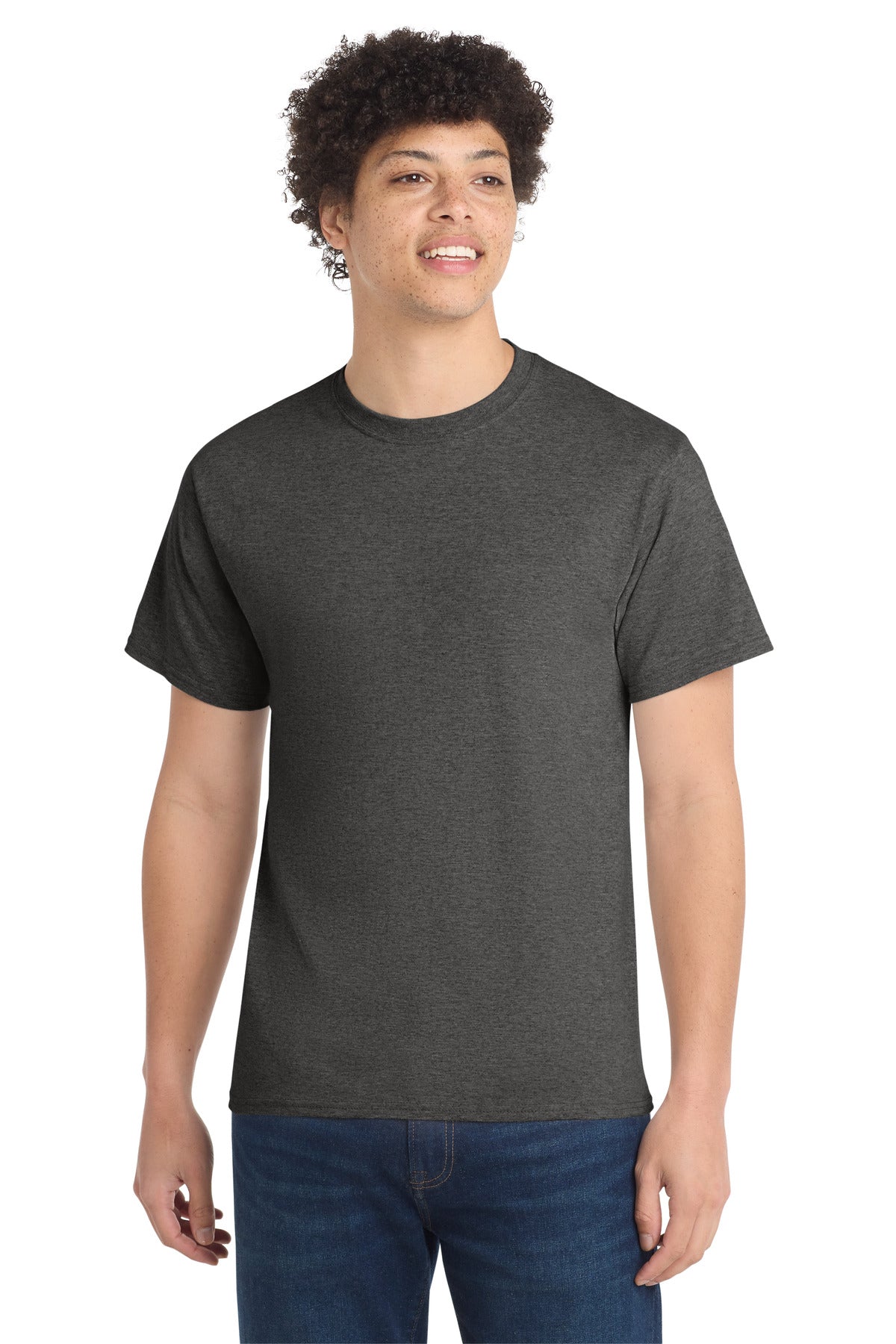 Port & Co Tall Core Cotton Tee PC54T in Dark Heather Grey