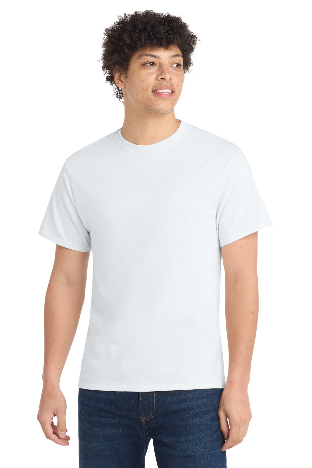 Port & Co Tall Core Cotton Tee PC54T in White