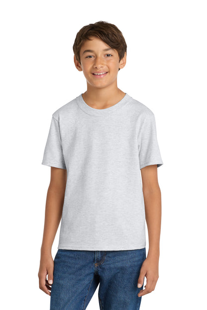 Port & Co Youth Core Cotton Tee. PC54Y in Ash