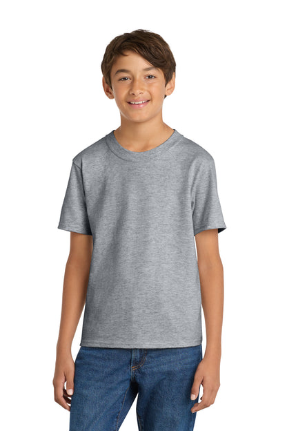 Port & Co Youth Core Cotton Tee. PC54Y in Athletic Heather
