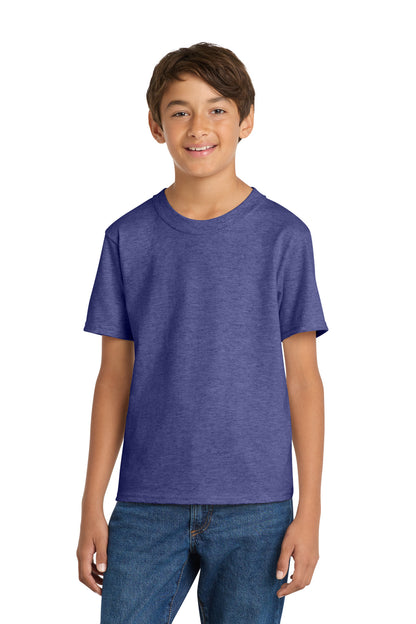 Port & Co Youth Core Cotton Tee. PC54Y in Heather Purple