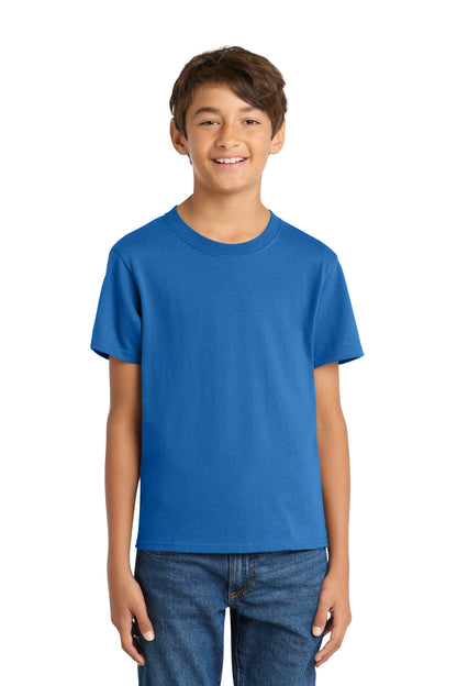 Port & Co Youth Core Cotton Tee. PC54Y in Royal