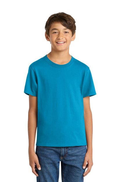 Port & Co Youth Core Cotton Tee. PC54Y in Sapphire