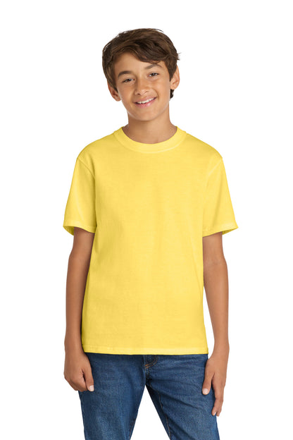 Port & Co Youth Core Cotton Tee. PC54Y in Yellow